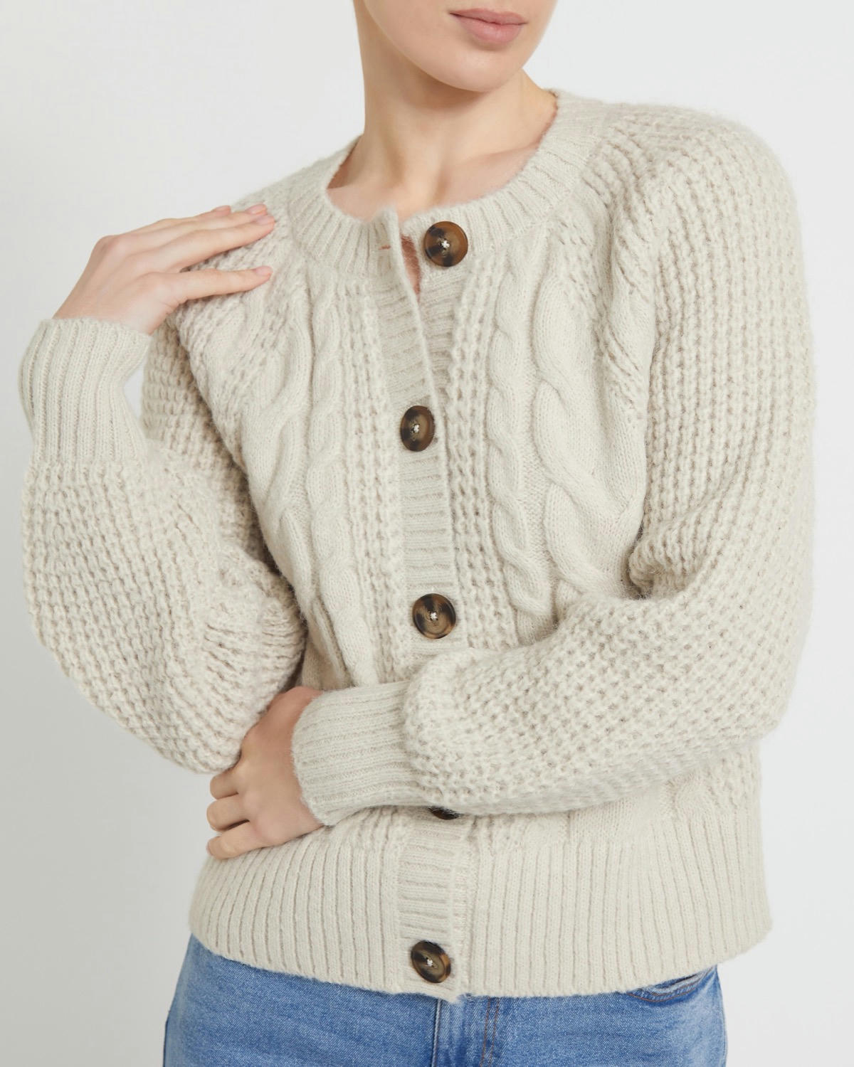 Round Neck Cardigan