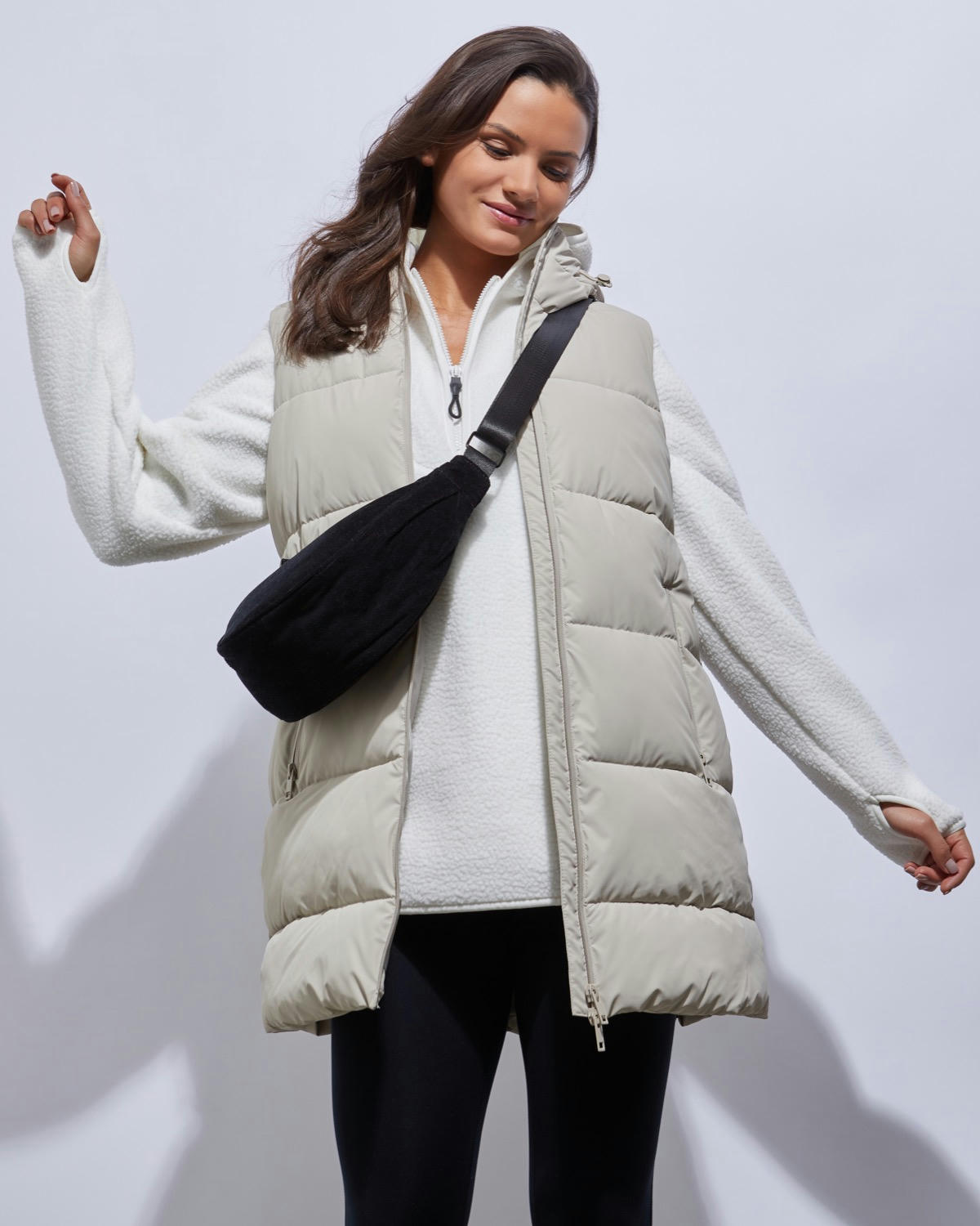 Padded Hooded Midi Gilet