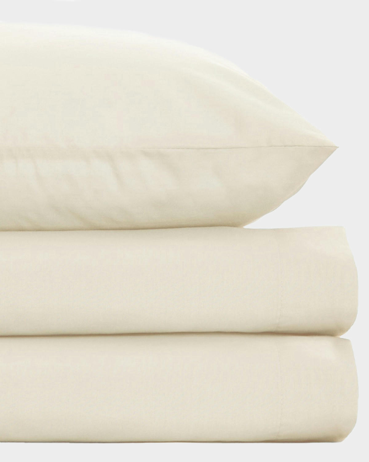 Non Iron Percale King Pillowcase 180 Thread Count