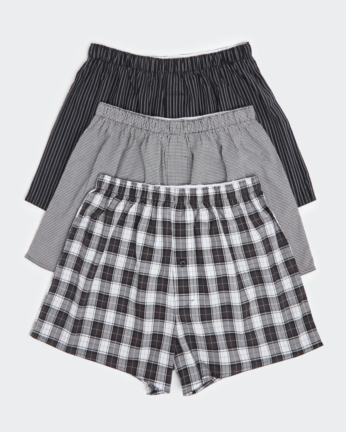 Pure Cotton Woven Boxers - Pack Of 3