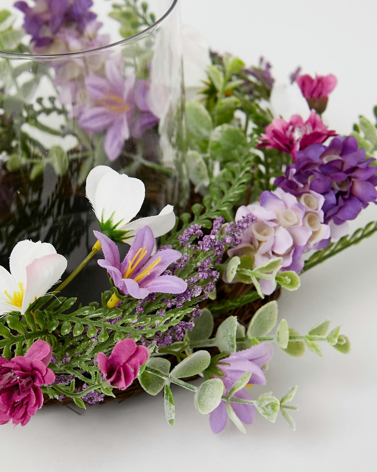 Lavender Pillar Candle Holder