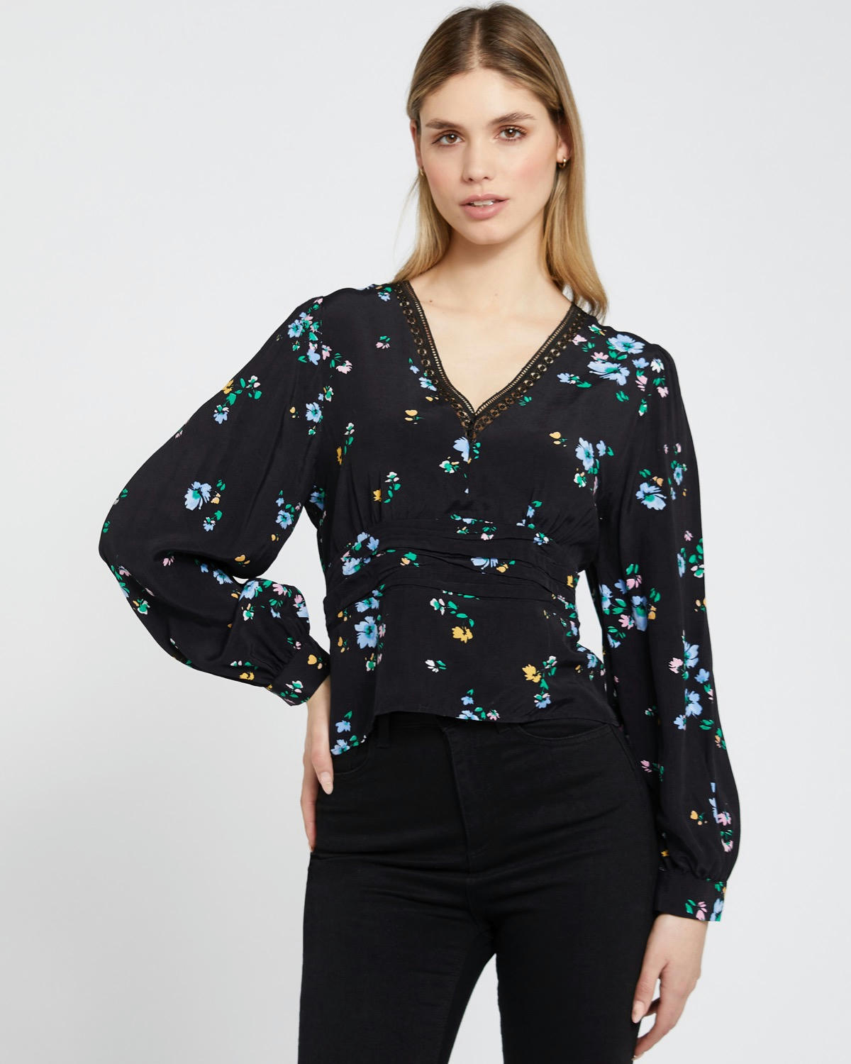 Savida Cara Printed V-Neck Blouse