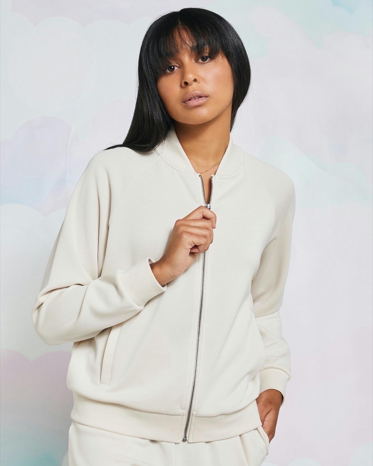 Helen Steele Stone Soft Touch Zip-Through Jacket