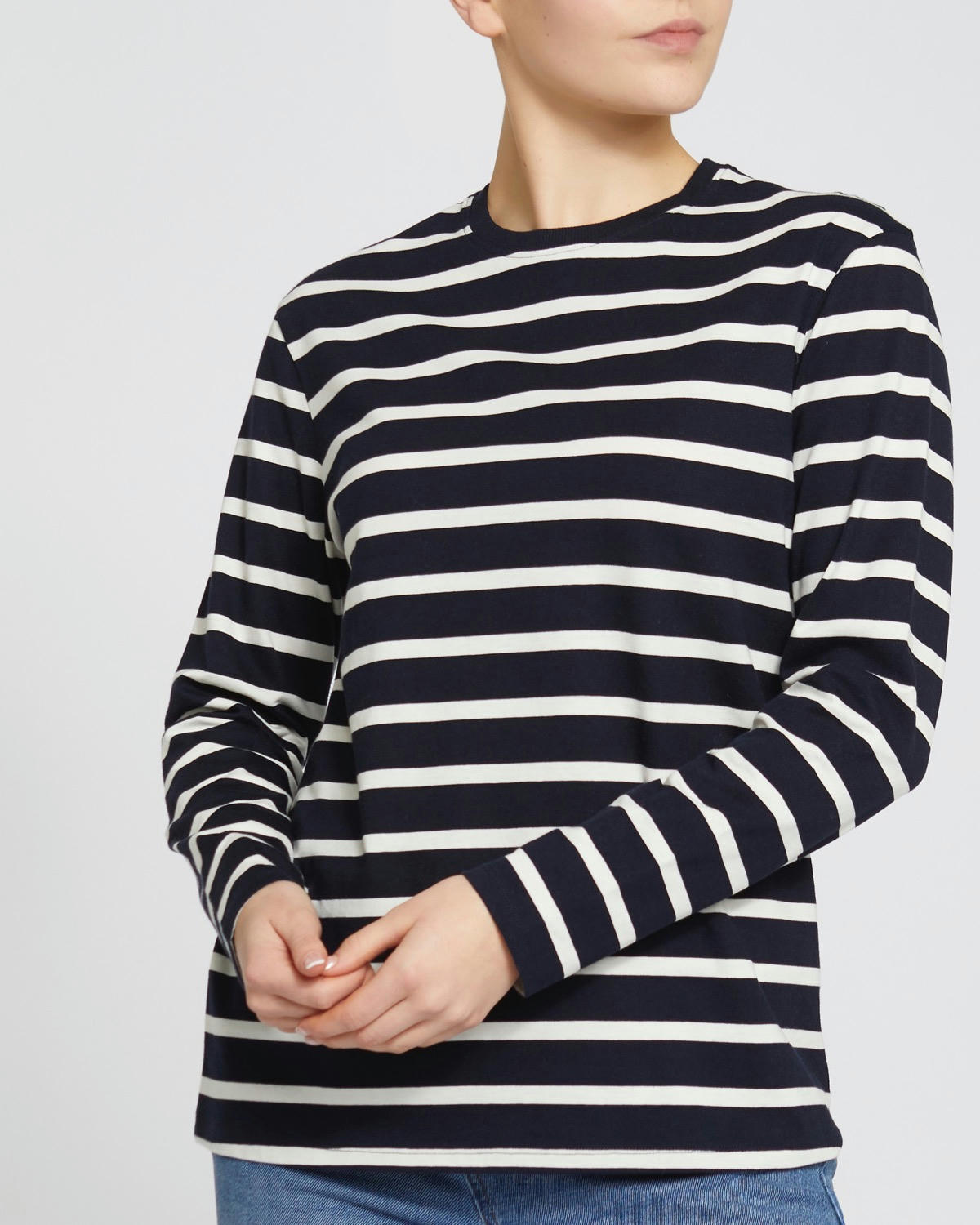 Long-Sleeved Striped Top
