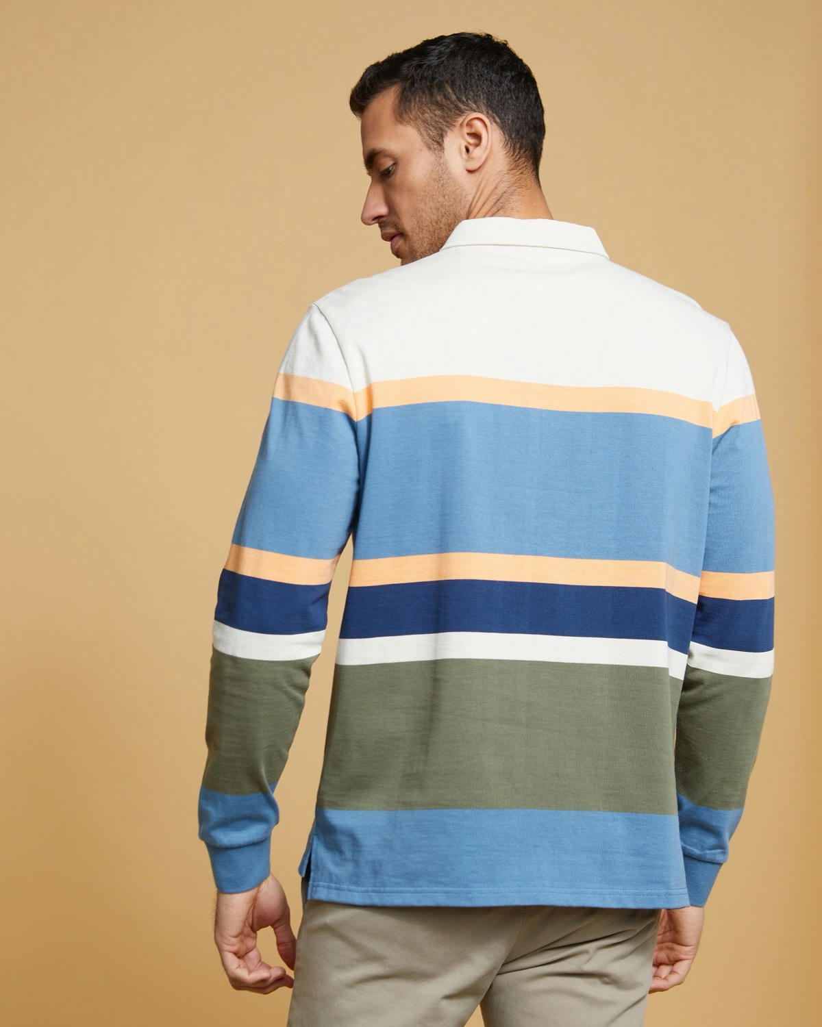 Paul Costelloe Living Long Sleeve Panel Rugby Shirt