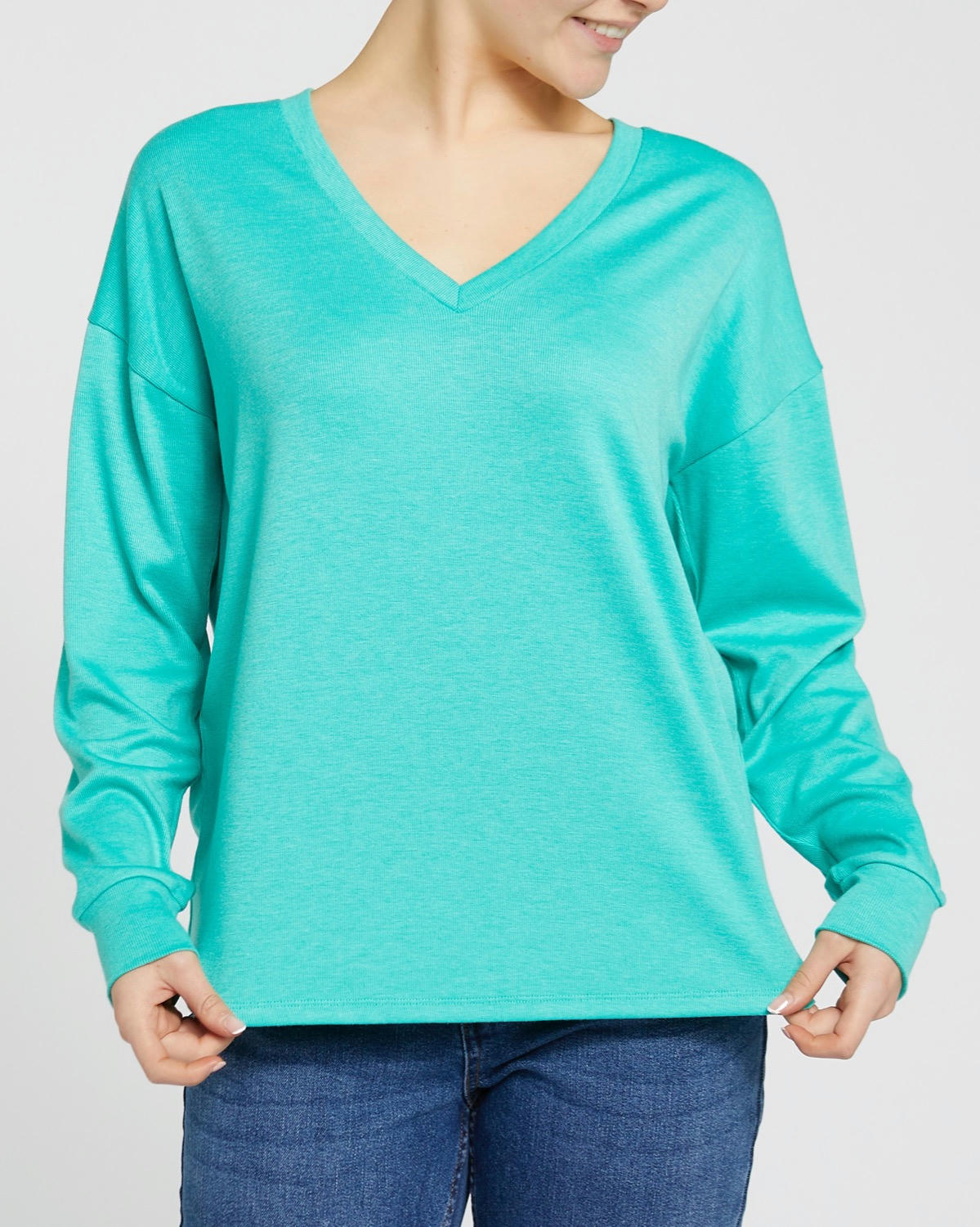 V-Neck Soft Rib Top