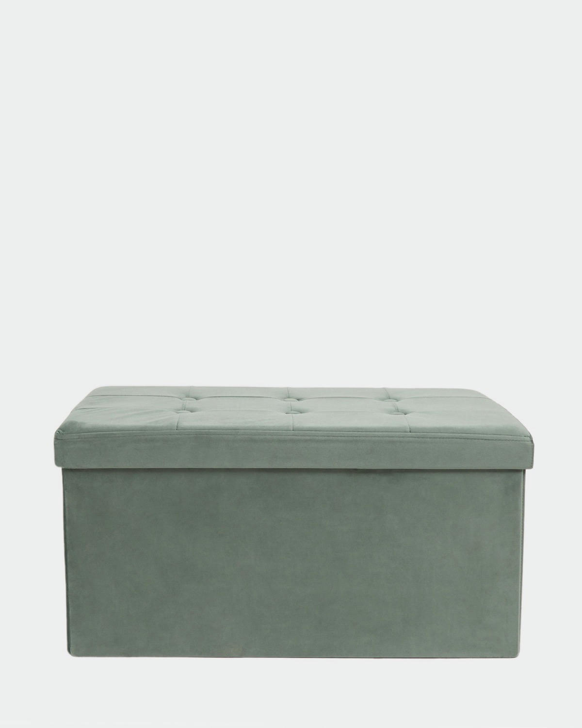 Velvet Ottoman With Storage and Lid