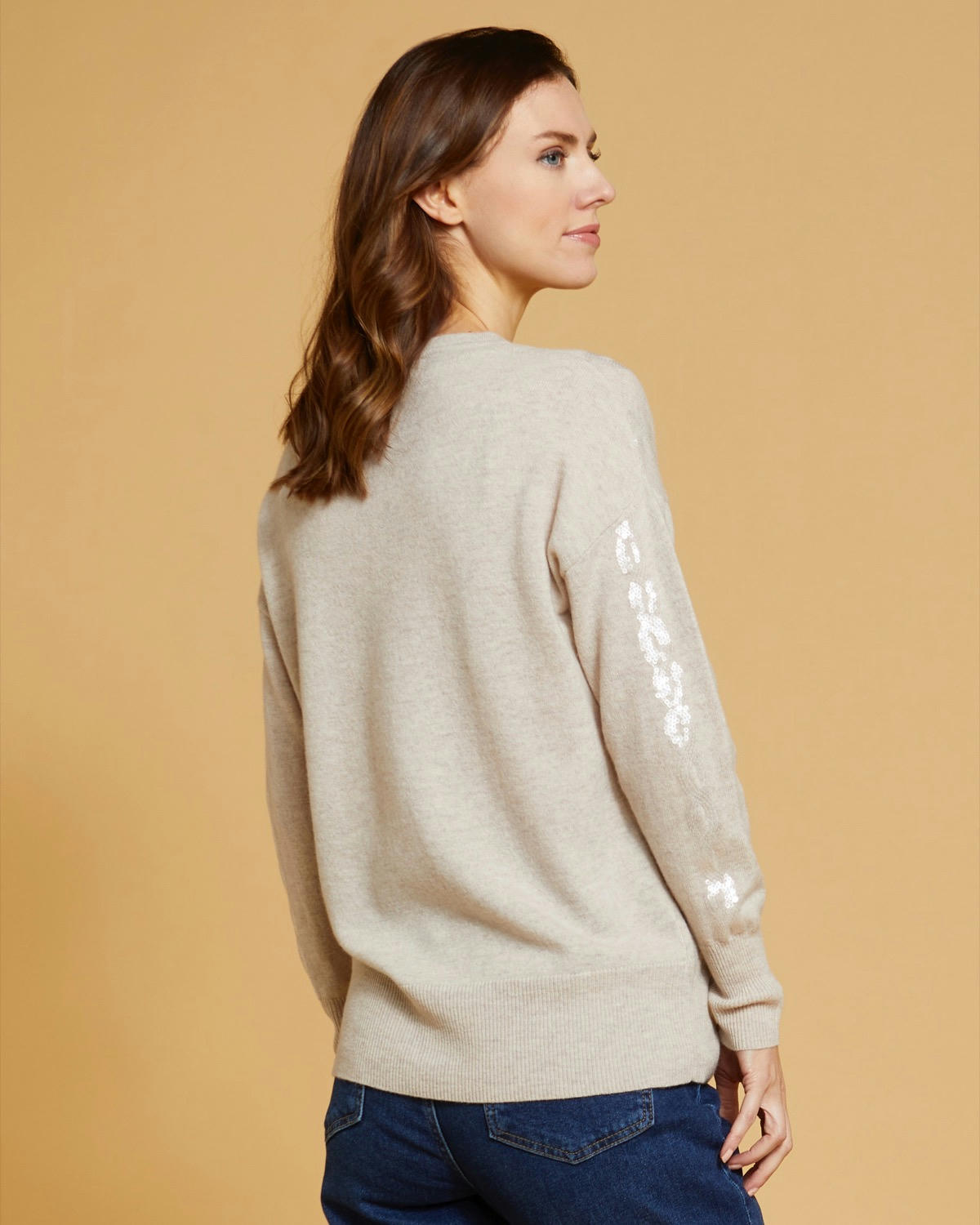 Paul Costelloe Living Studio Sequin Merino Wool Jumper