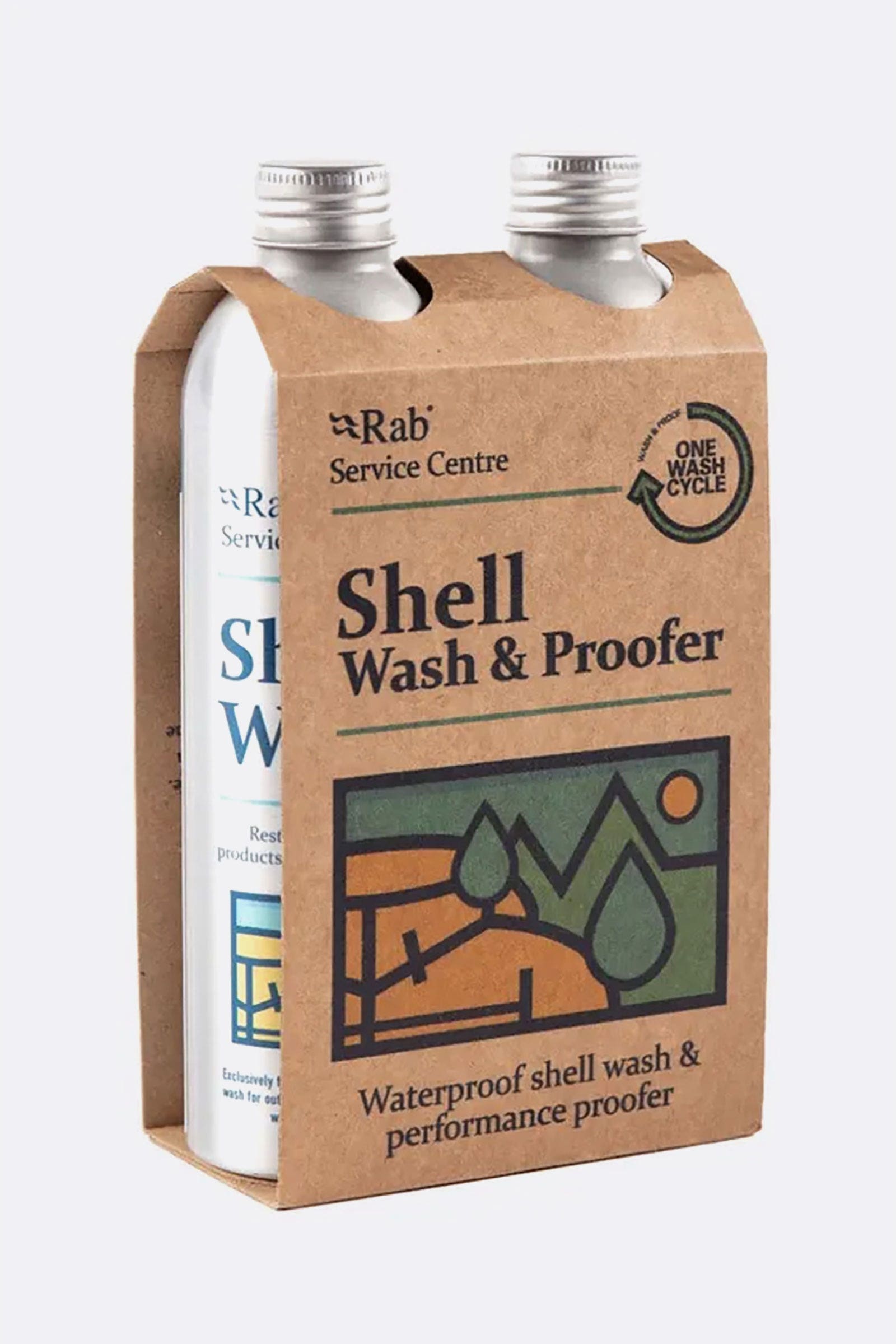 Shell Wash and Proofer Twin Pack (225ml/3 washes) - Rab® EU