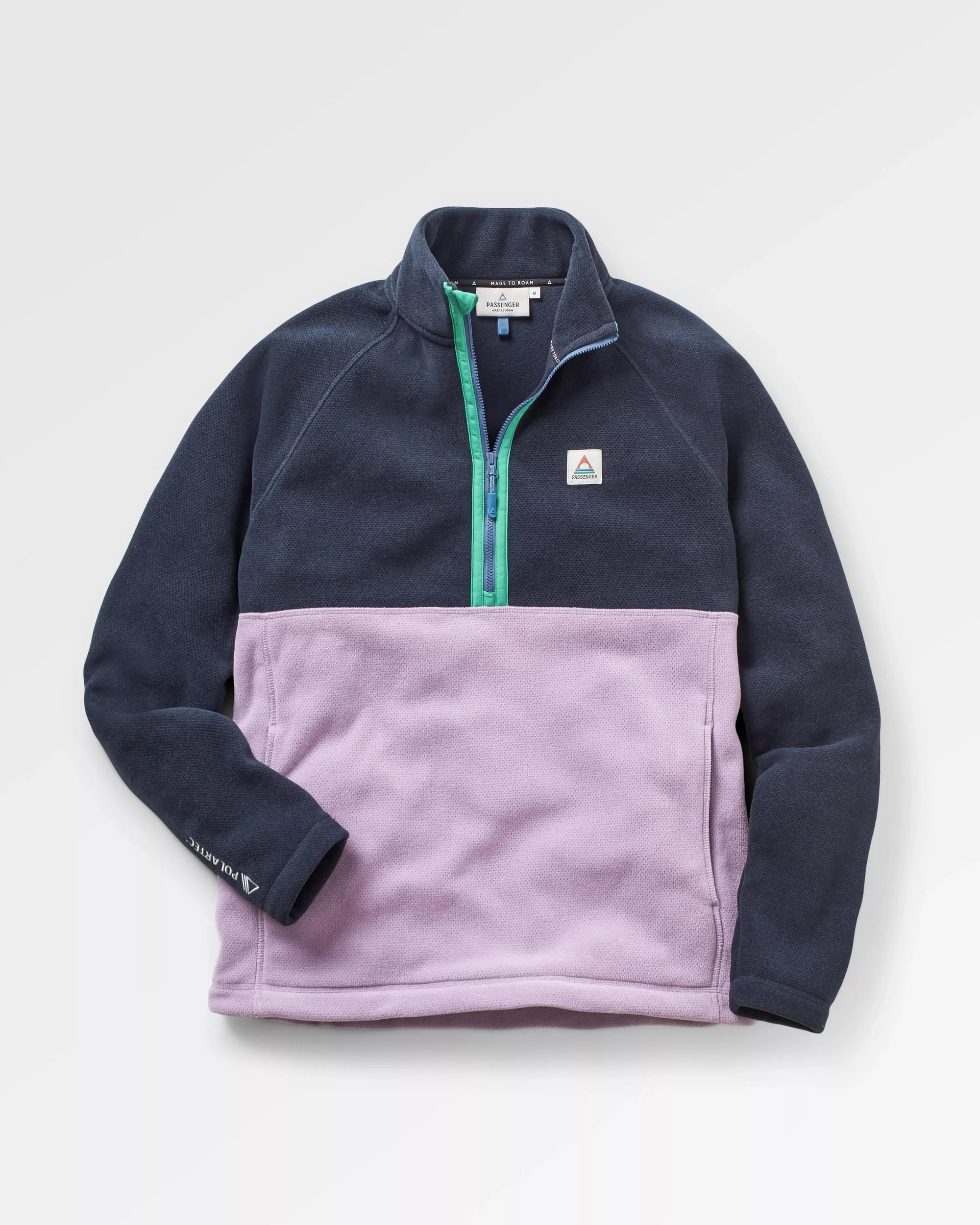 Men's Highland Recycled Polartec Fleece - Lilac/ Deep Navy
