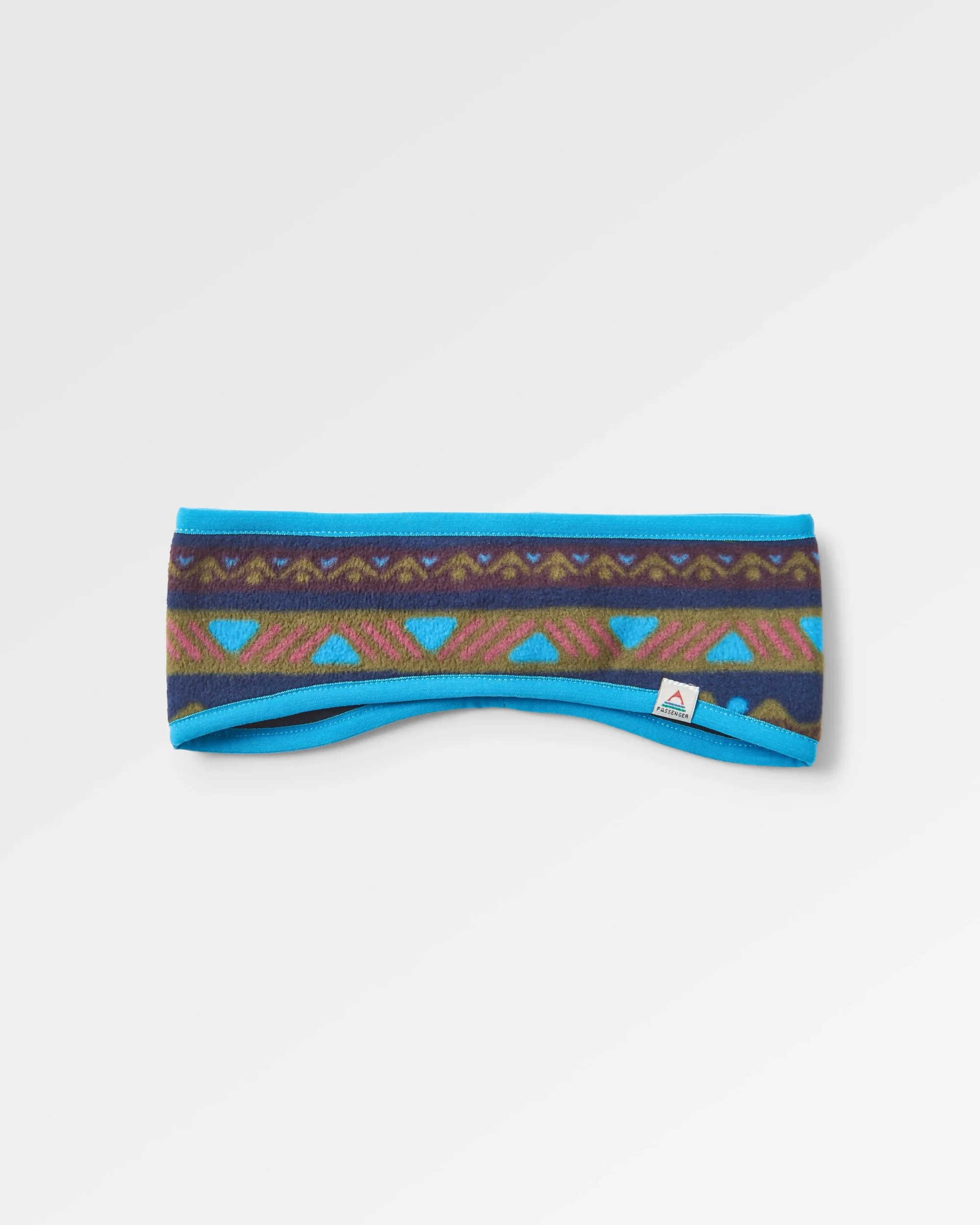 Cosy Recycled Polar Fleece Headband - Mountain Geo Multi