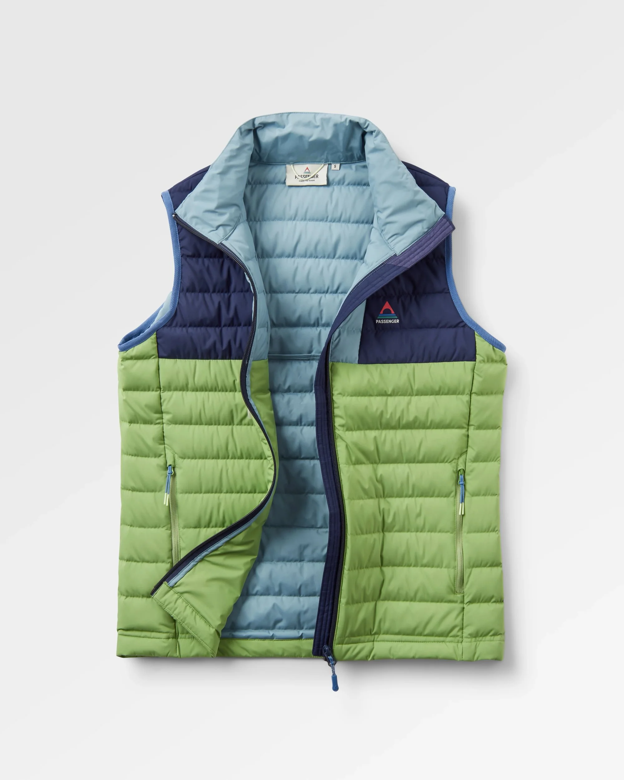 Northstar Down Recycled Vest - Rich Navy/Pear Green/Arctic