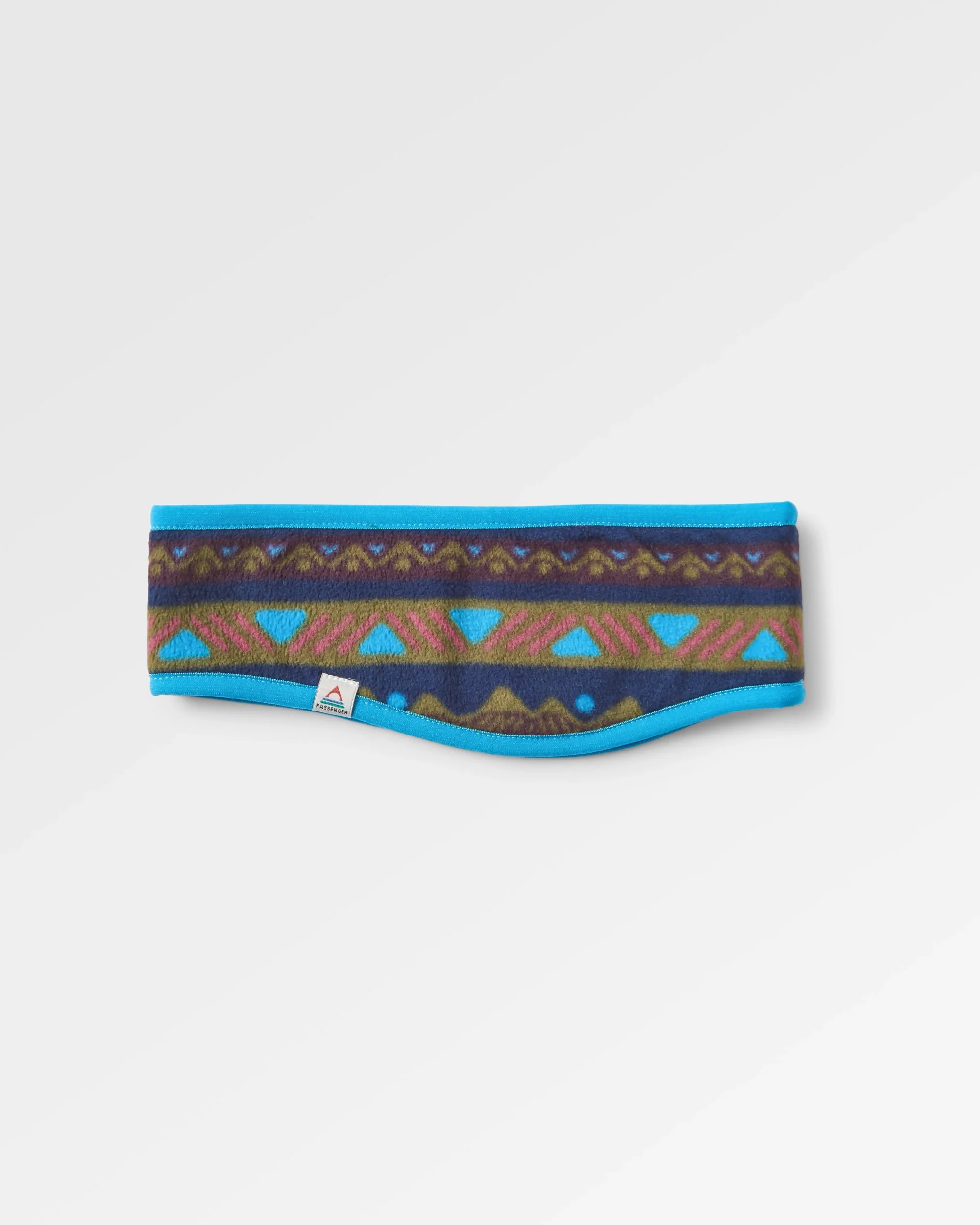 Cosy Recycled Polar Fleece Headband - Mountain Geo Multi