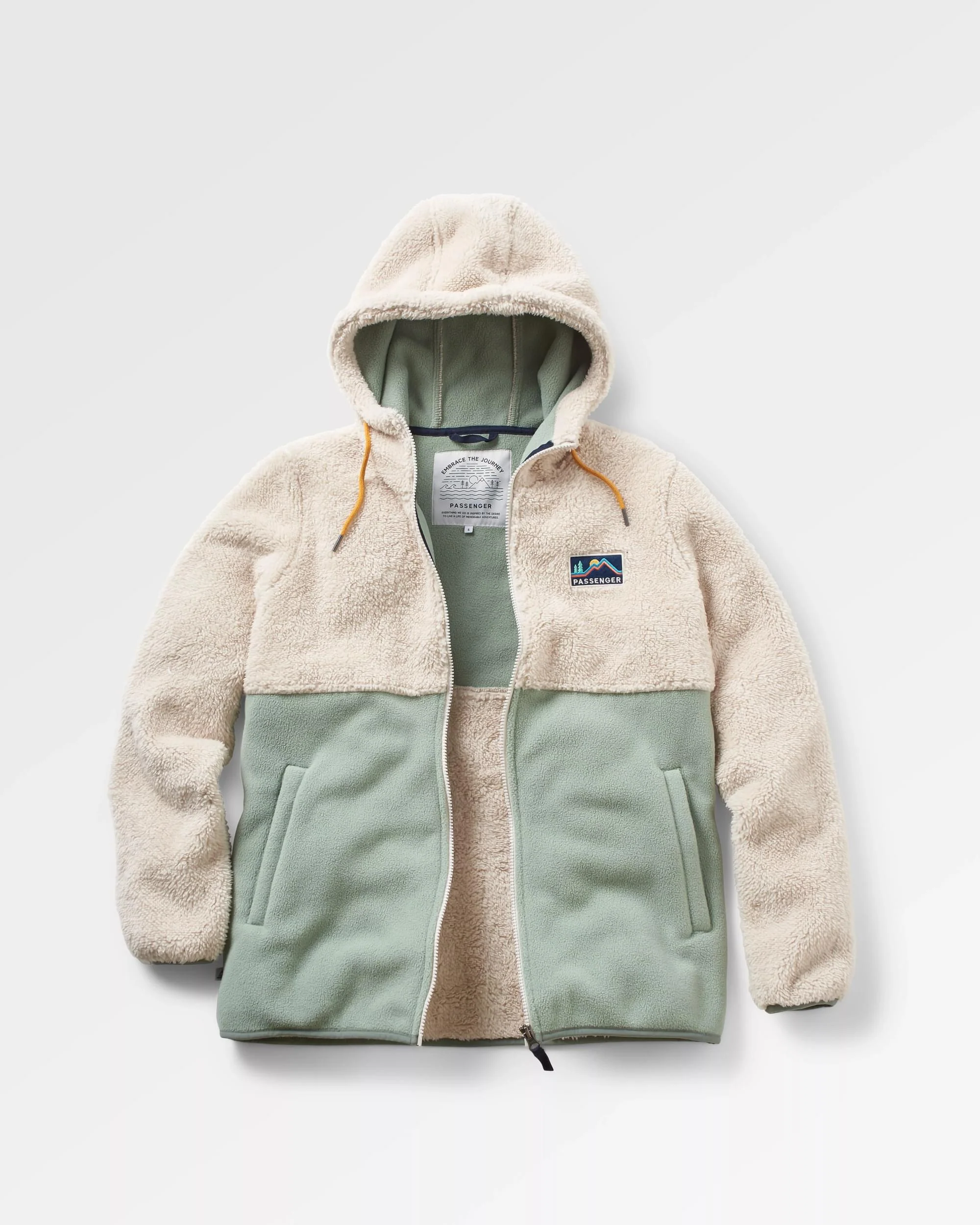 Nestling Recycled Polar-Lined Sherpa Fleece - Vintage White