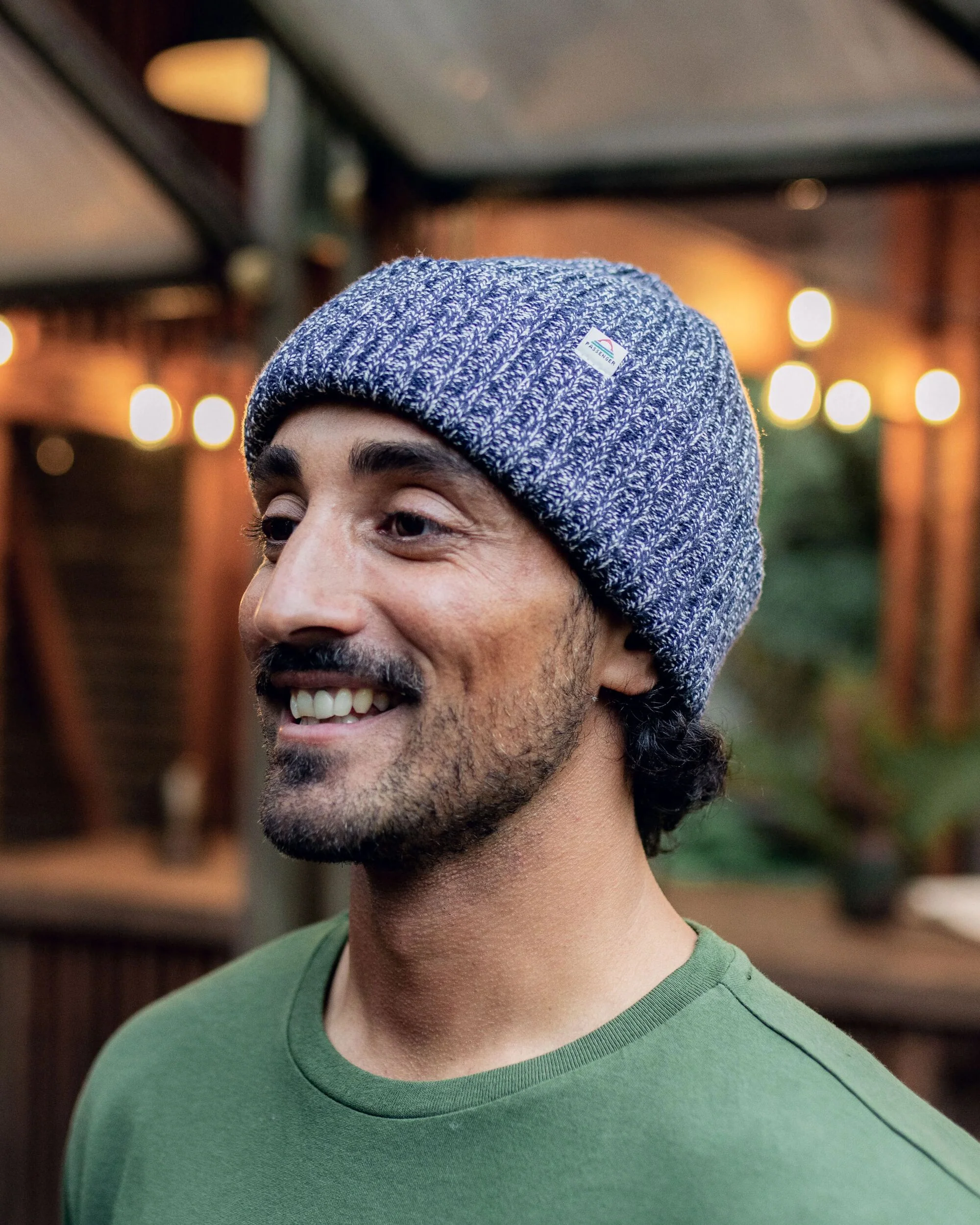 Fisherman Marl Beanie - Rich Navy