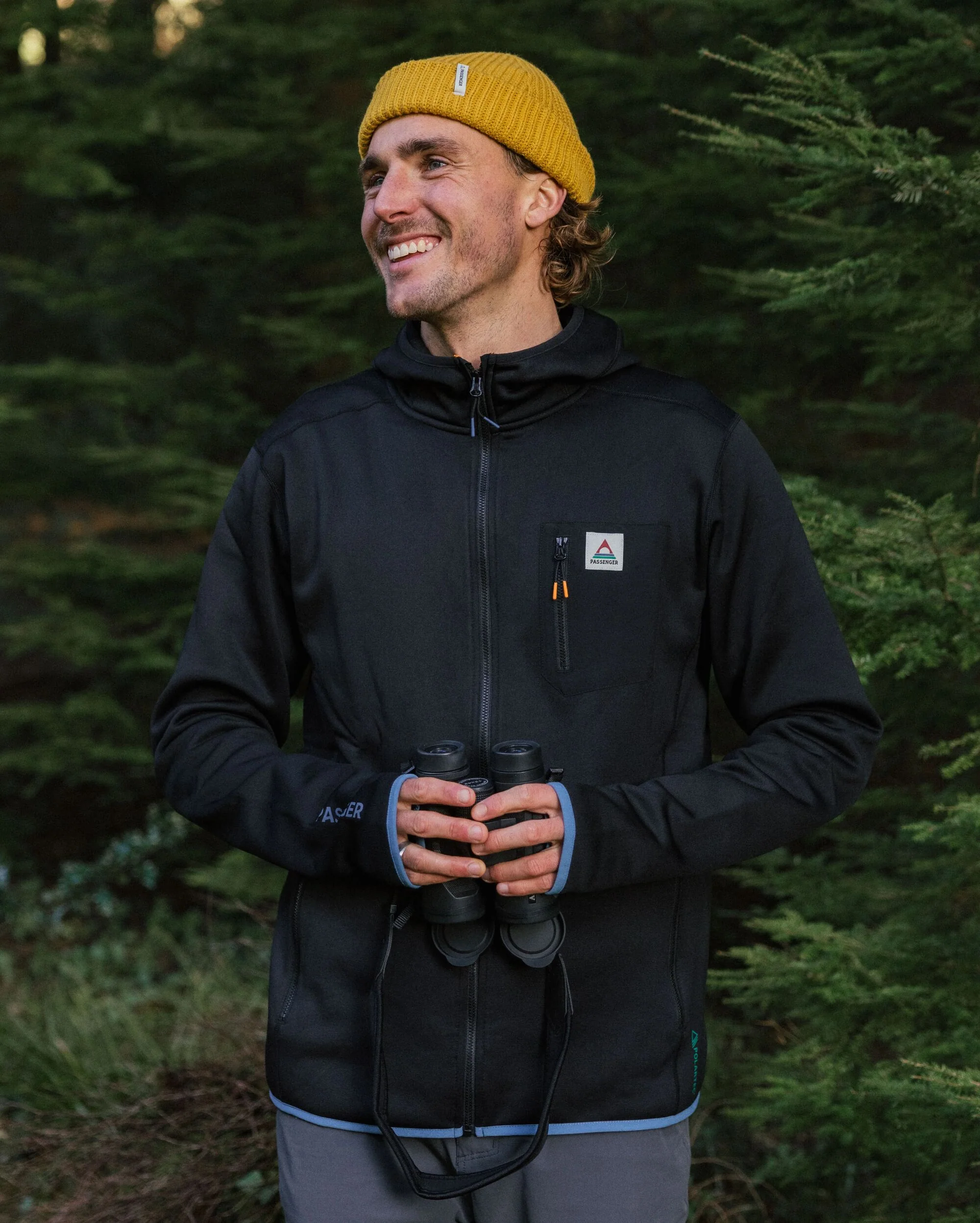 Men's Solitude Recycled Polartec Fleece Hoodie - Black