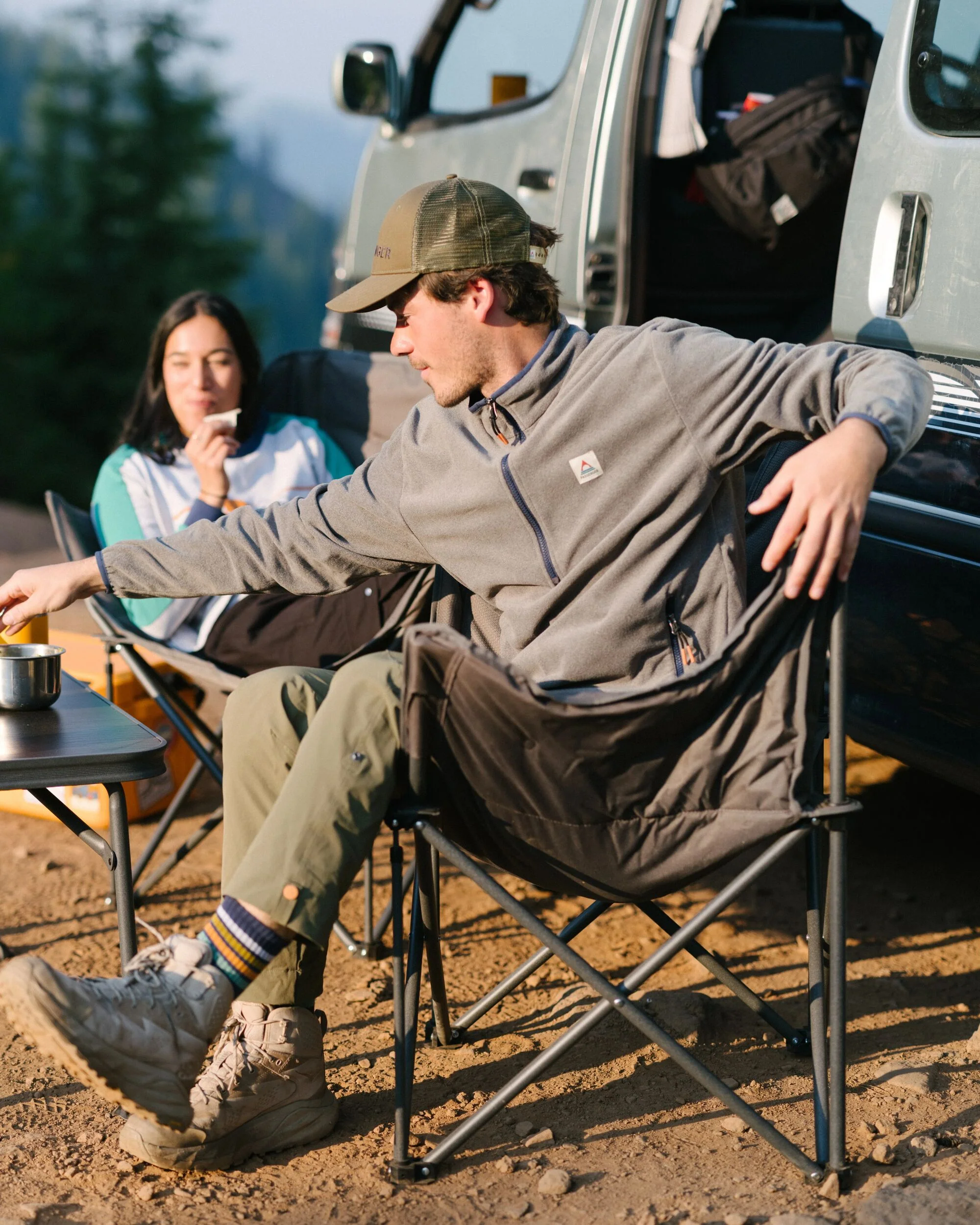 Switchback Recycled Micro Polartec Fleece - Grey Marl 2