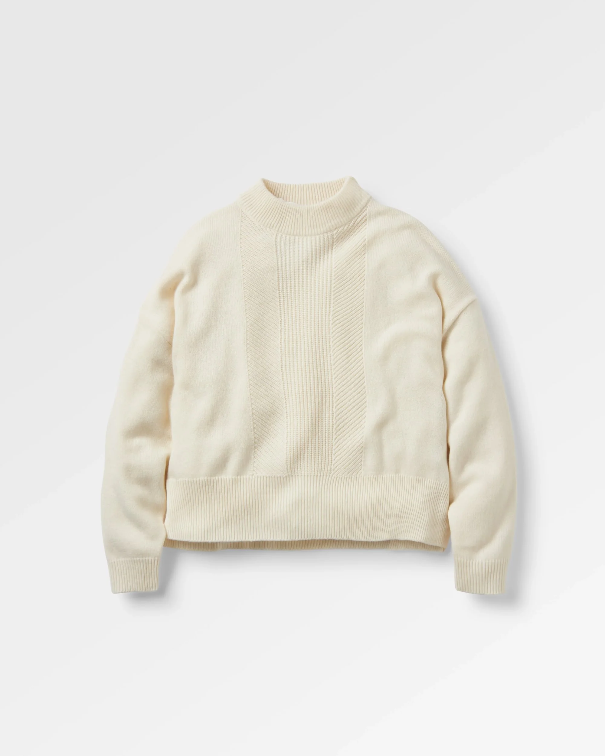 Hideout Oversized Recycled Knitted Jumper - Off White