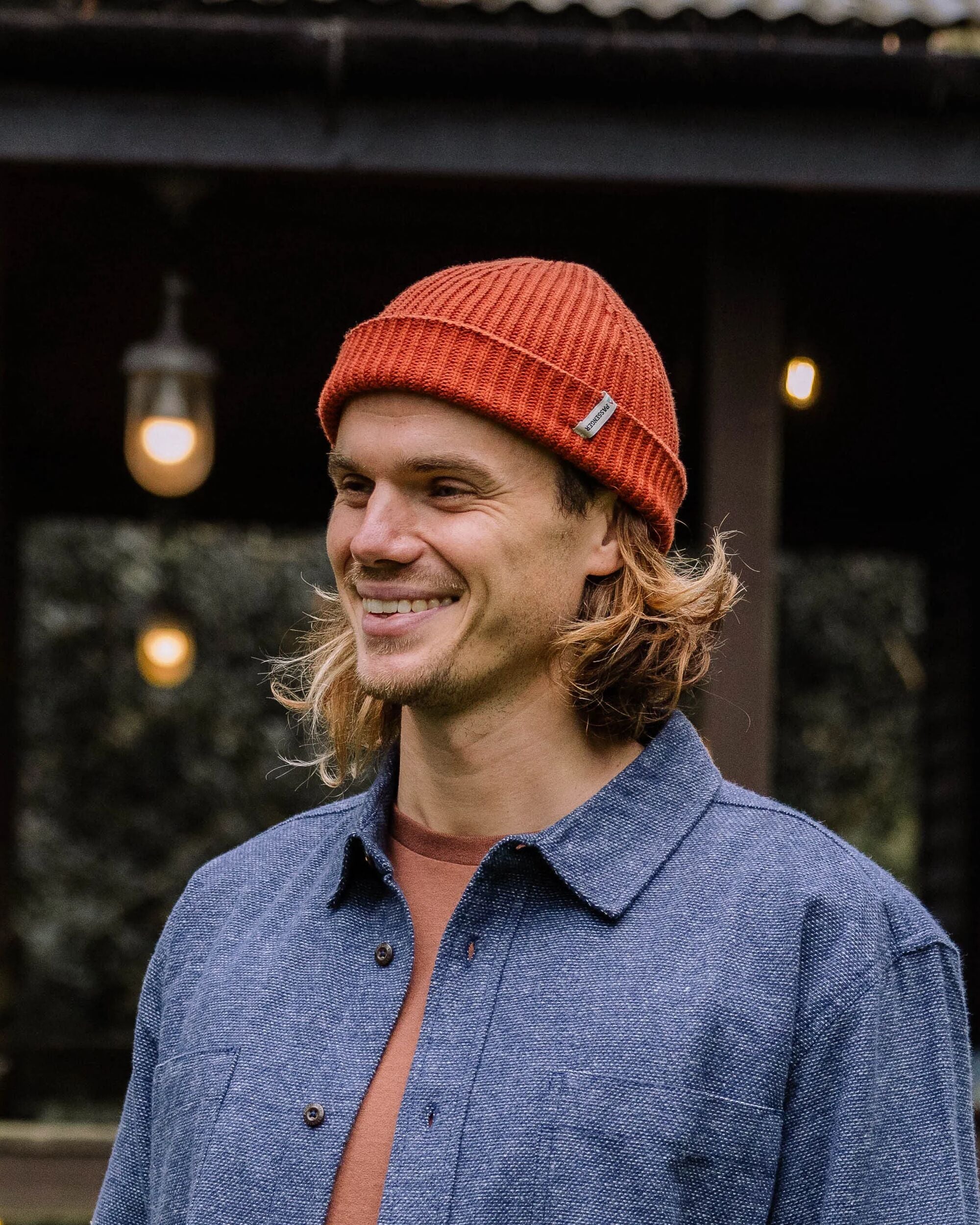 Compass Recycled Beanie - Baked Clay