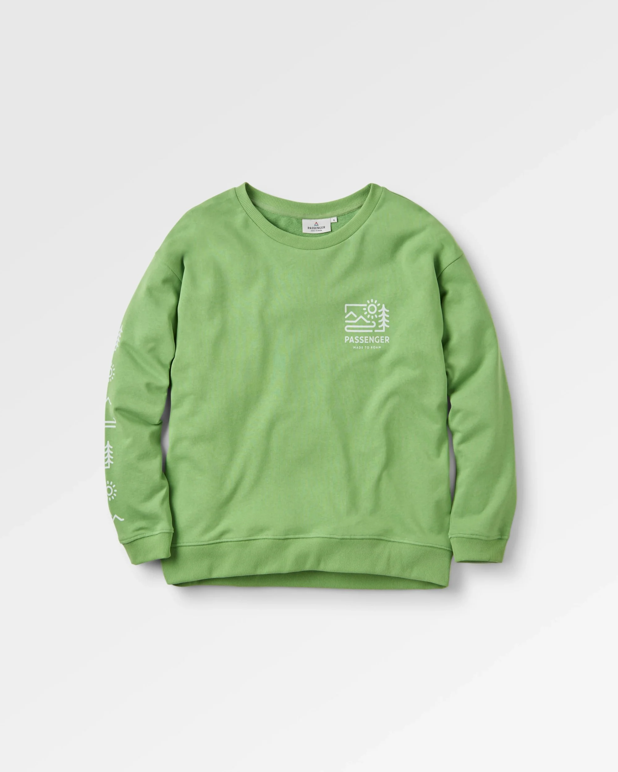 Phoenix Recycled Cotton Oversized Sweatshirt - Pear Green
