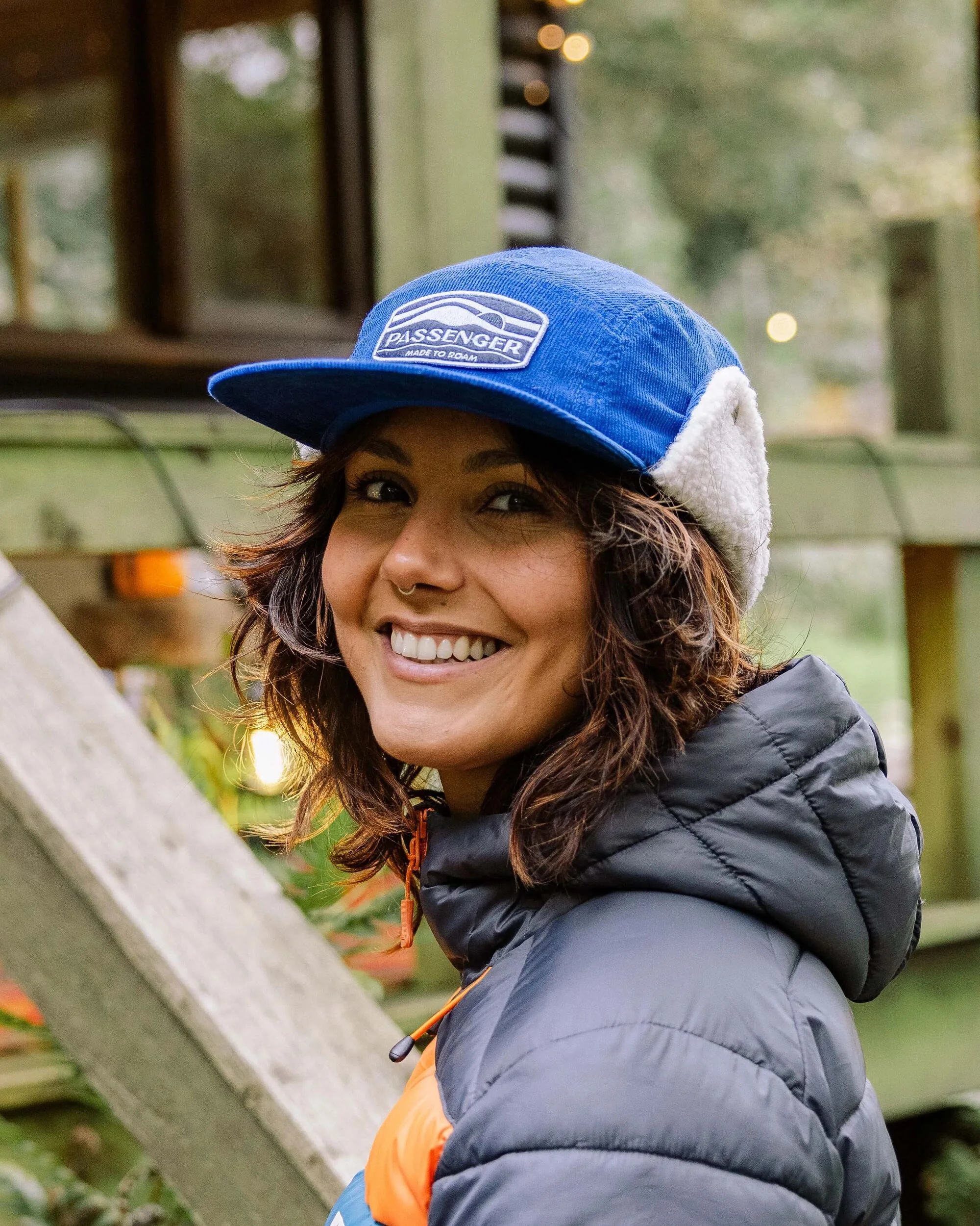 Daytime Recycled Cotton Sherpa Lined Hat - Azure Blue