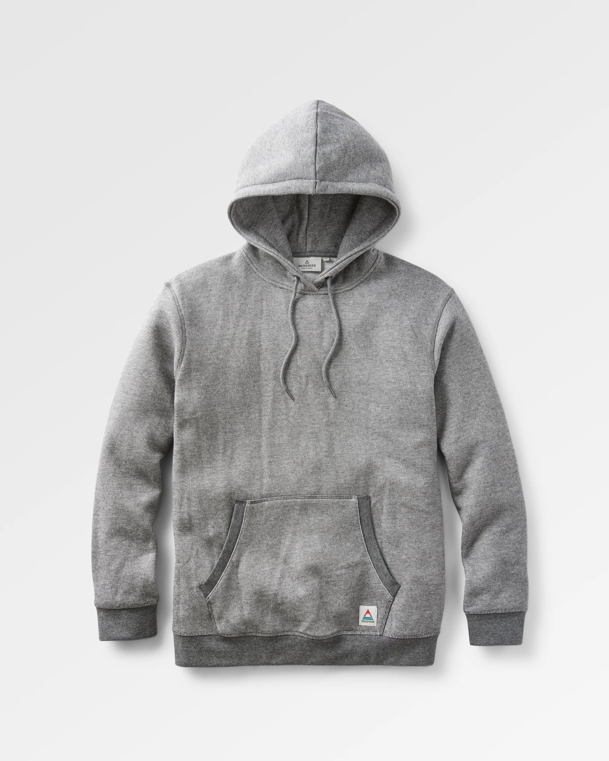 Heritage Textured Relaxed Fit Hoodie - Charcoal