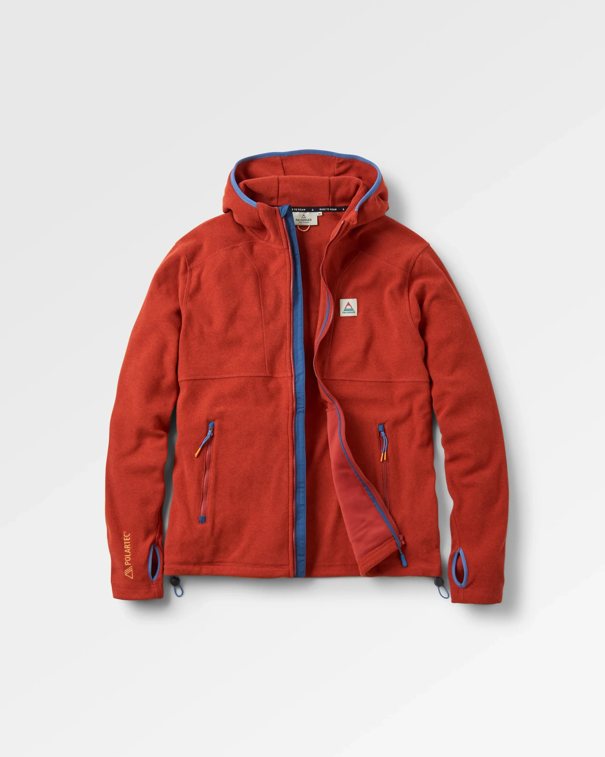Men's Pinegrove Recycled Polartec Fleece Hoodie - Red Ochre