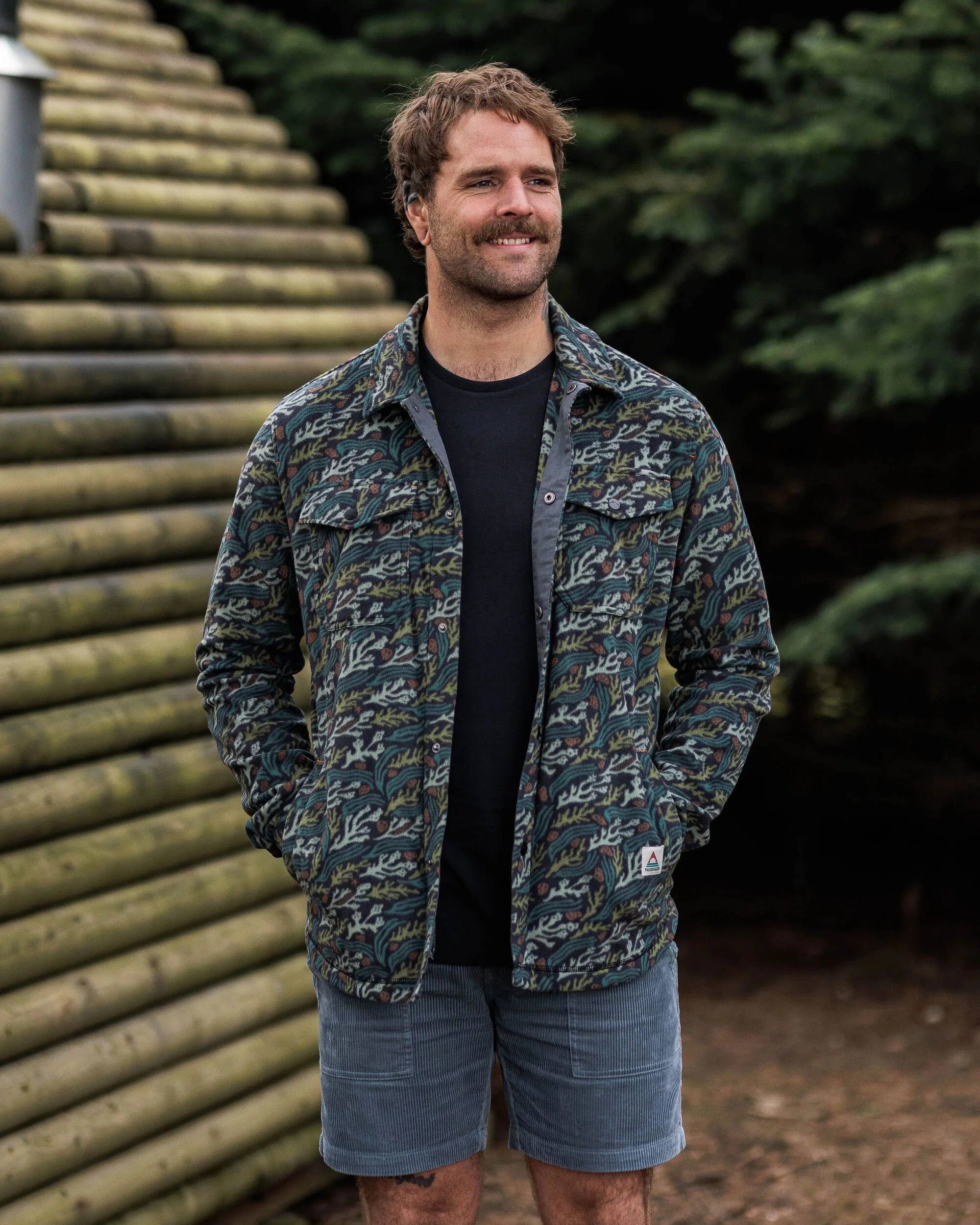 Maple Polar Recycled Fleece Shirt - Ocean Current Black