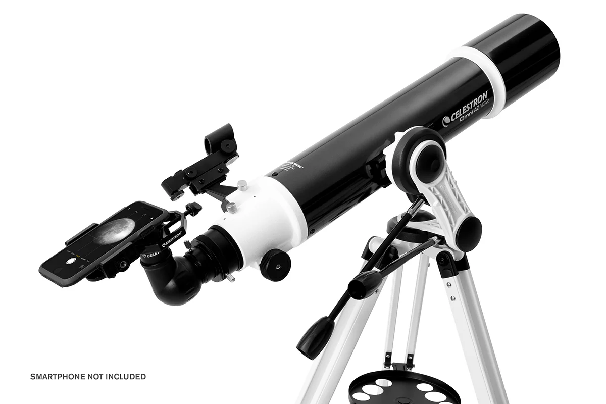 Omni AZ 102 Telescope with Smartphone Adapter and Bluetooth Shutter Remote