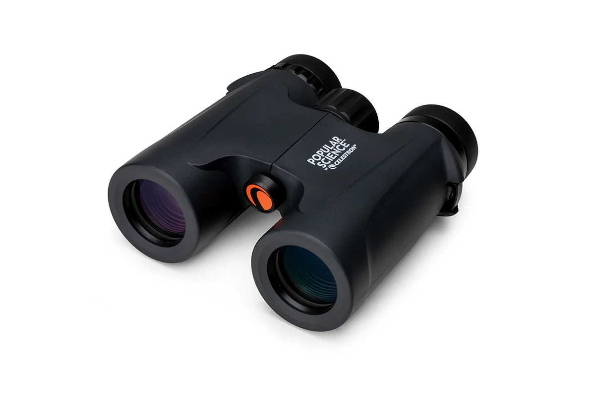 Popular Science by Celestron Outland X 10x32mm Roof Binocular with Smartphone Adapter and Bluetooth remote