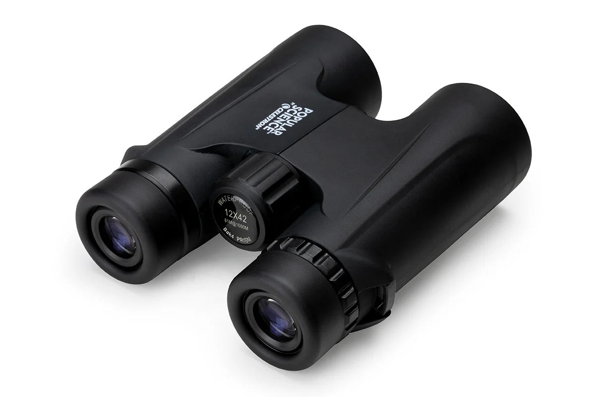 Popular Science by Celestron Outland X 12x42mm Roof Binocular with Smartphone Adapter and Bluetooth remote