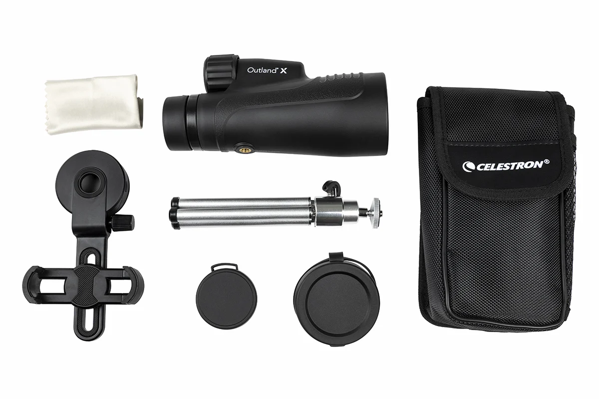 Outland X 20x50mm Monocular with Tripod, Smartphone Adapter