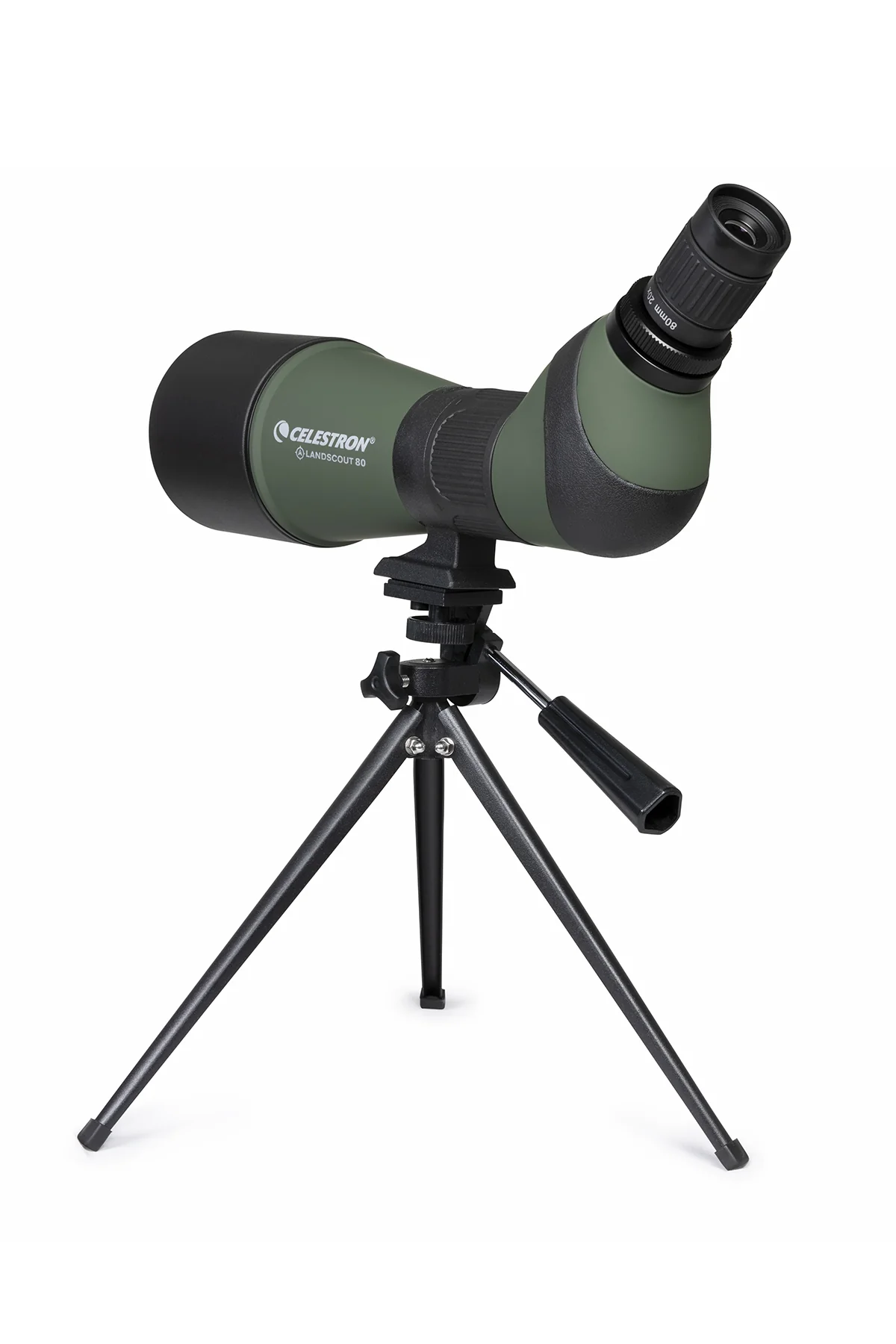 LandScout 20-60x80mm Angled Zoom Spotting Scope with Table-top Tripod and Smartphone Adapter