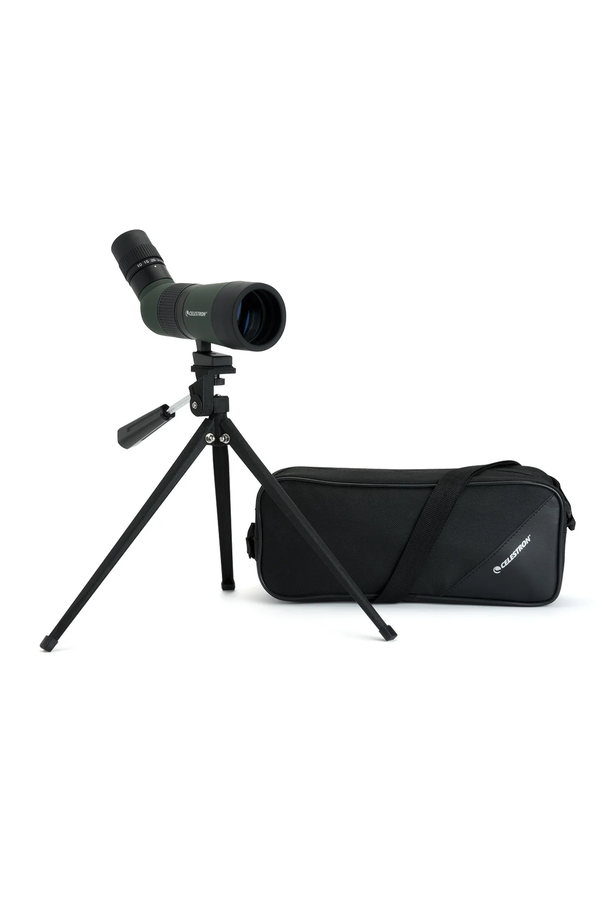 LandScout 10-30x50mm Angled Zoom Spotting Scope with Table-top Tripod