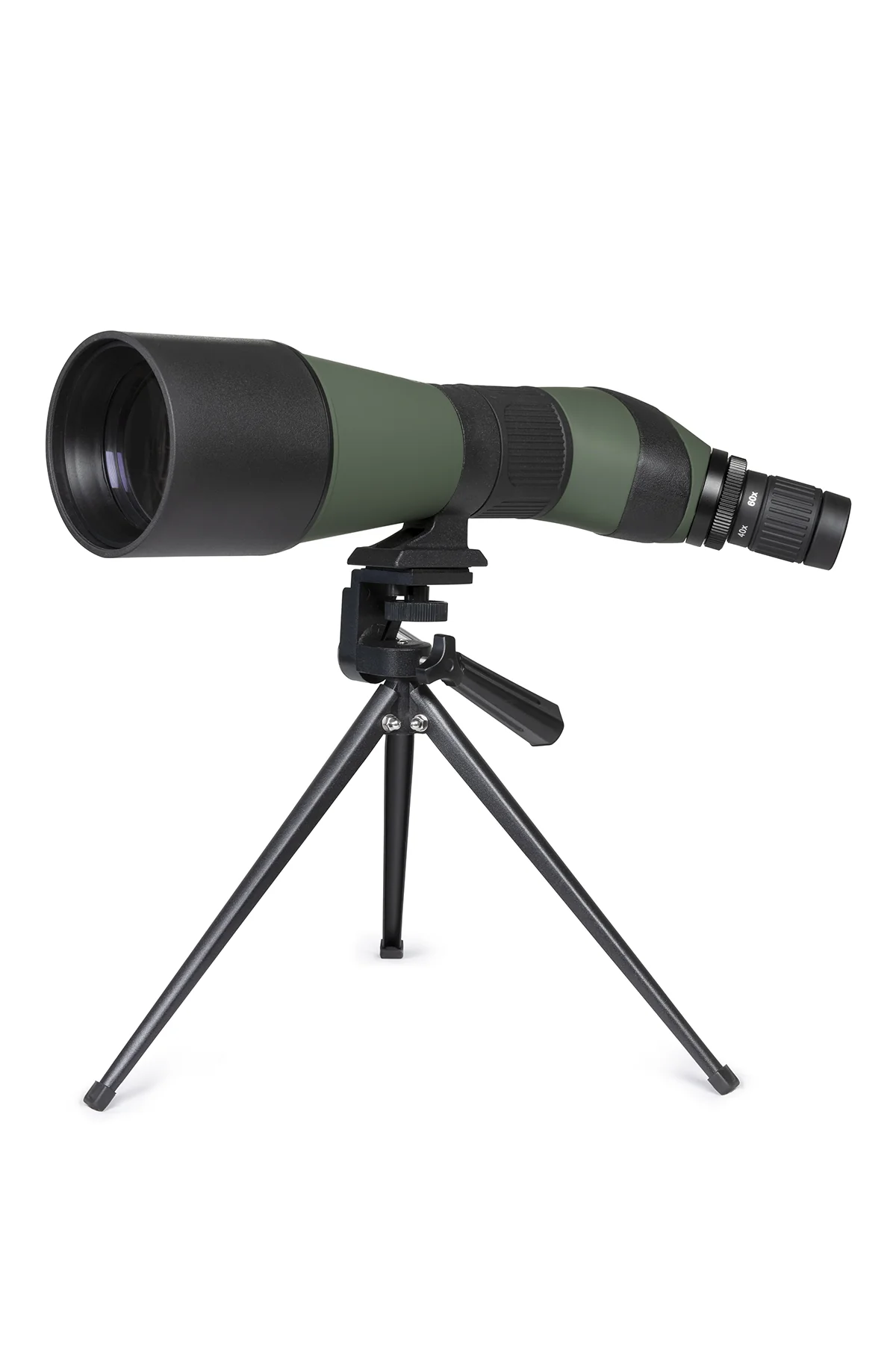 LandScout 20-60x80mm Angled Zoom Spotting Scope with Table-top Tripod and Smartphone Adapter
