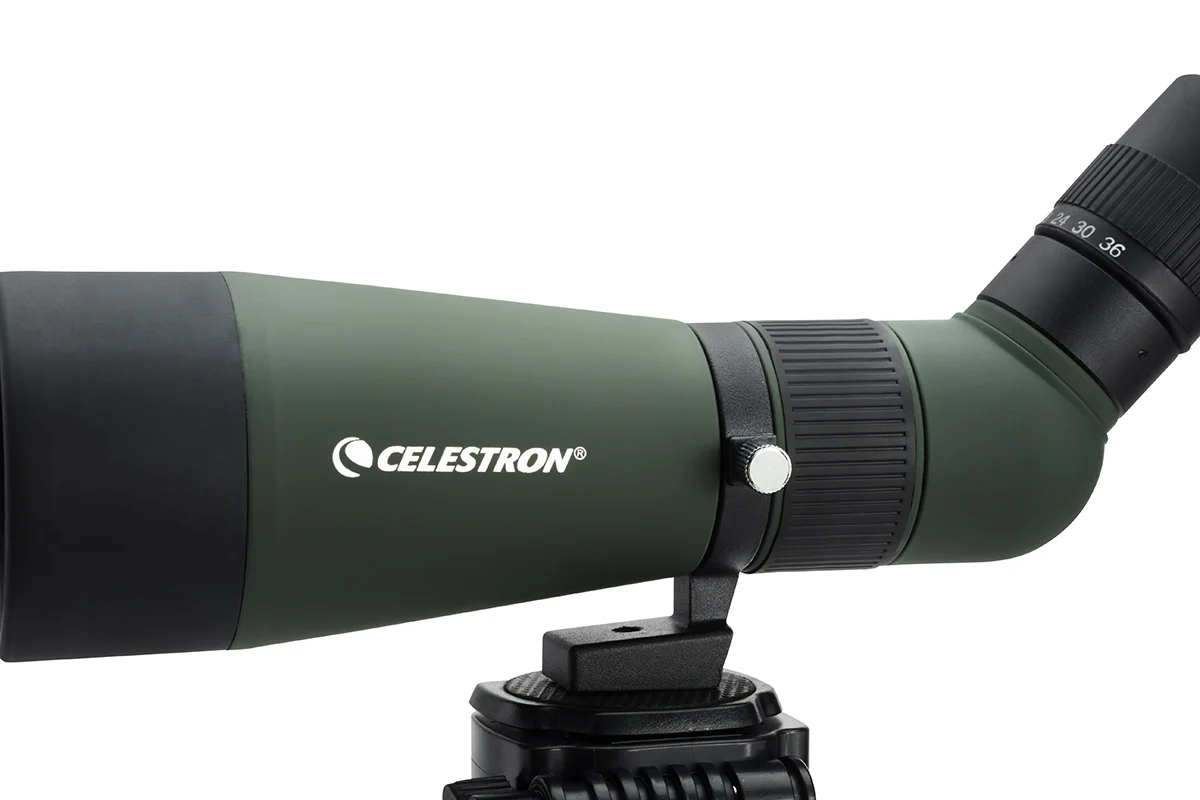 LandScout 12-36x60mm Angled Zoom Spotting Scope with Table-top Tripod and Smartphone Adapter