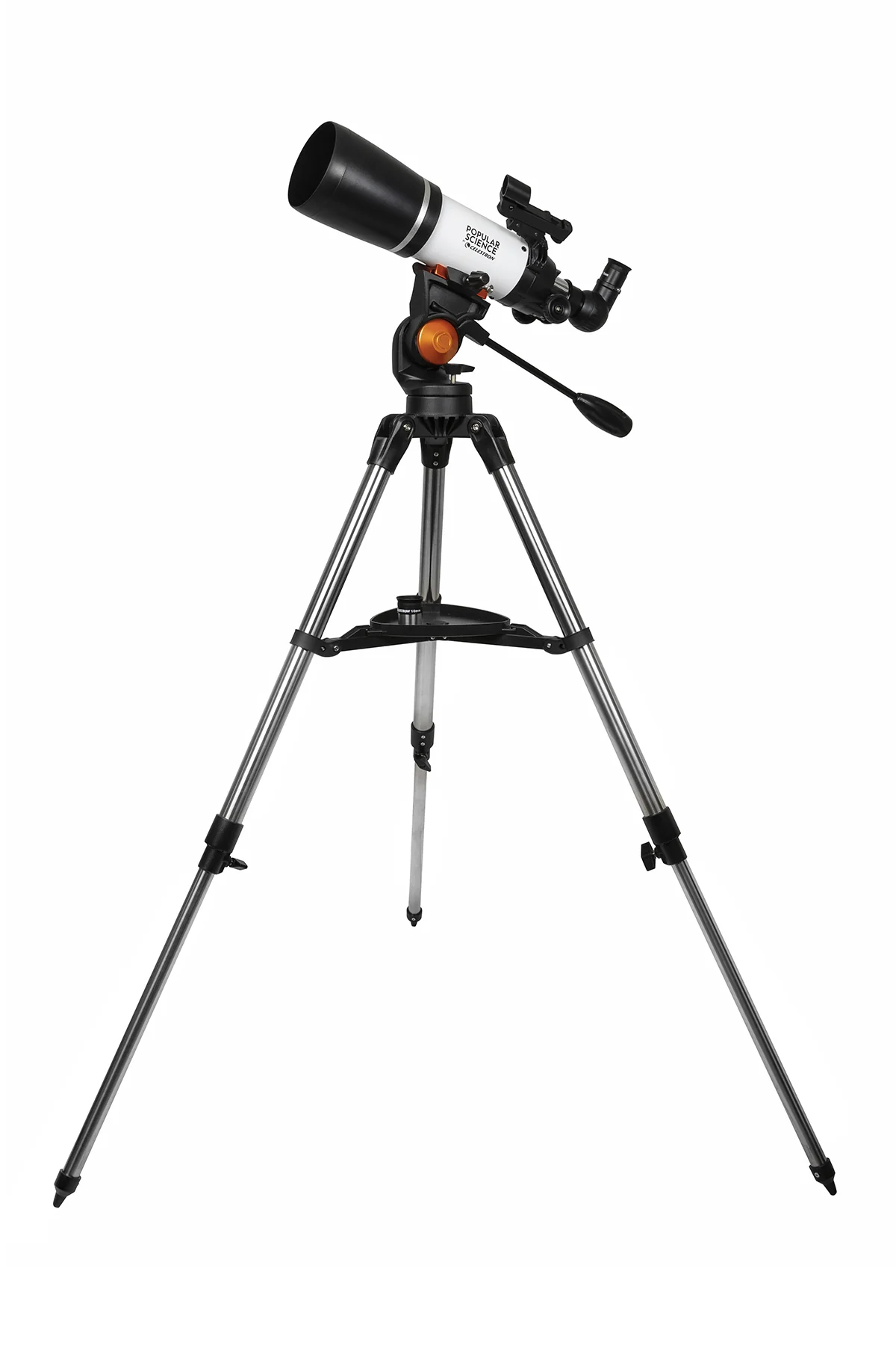 Popular Science by Celestron AstroMaster 80AZS Telescope with Smartphone Adapter and Bluetooth Remote