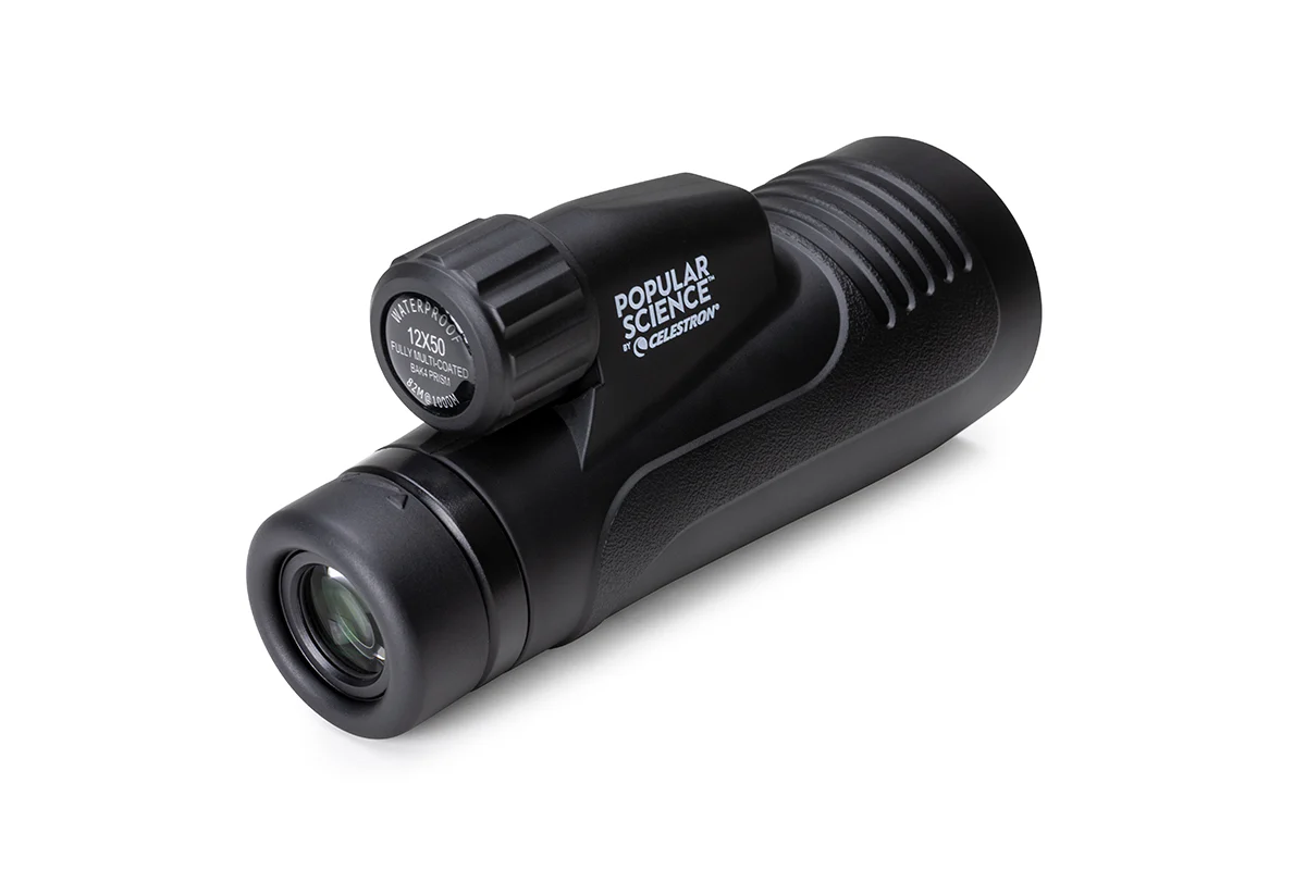 Popular Science by Celestron Outland X 12x50mm Monocular with Tripod, Smartphone Adapter, and Bluetooth remote