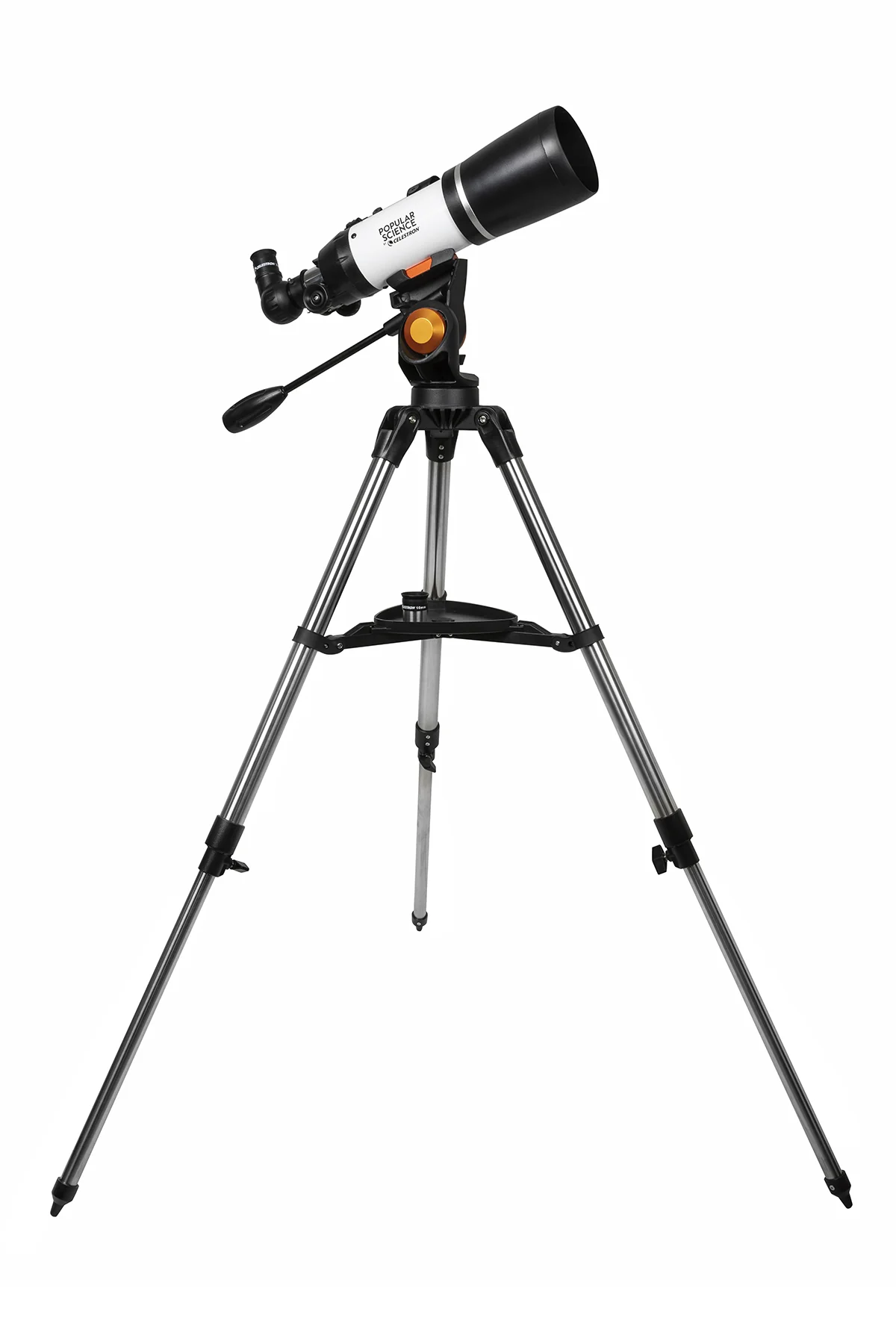 Popular Science by Celestron AstroMaster 80AZS Telescope with Smartphone Adapter and Bluetooth Remote