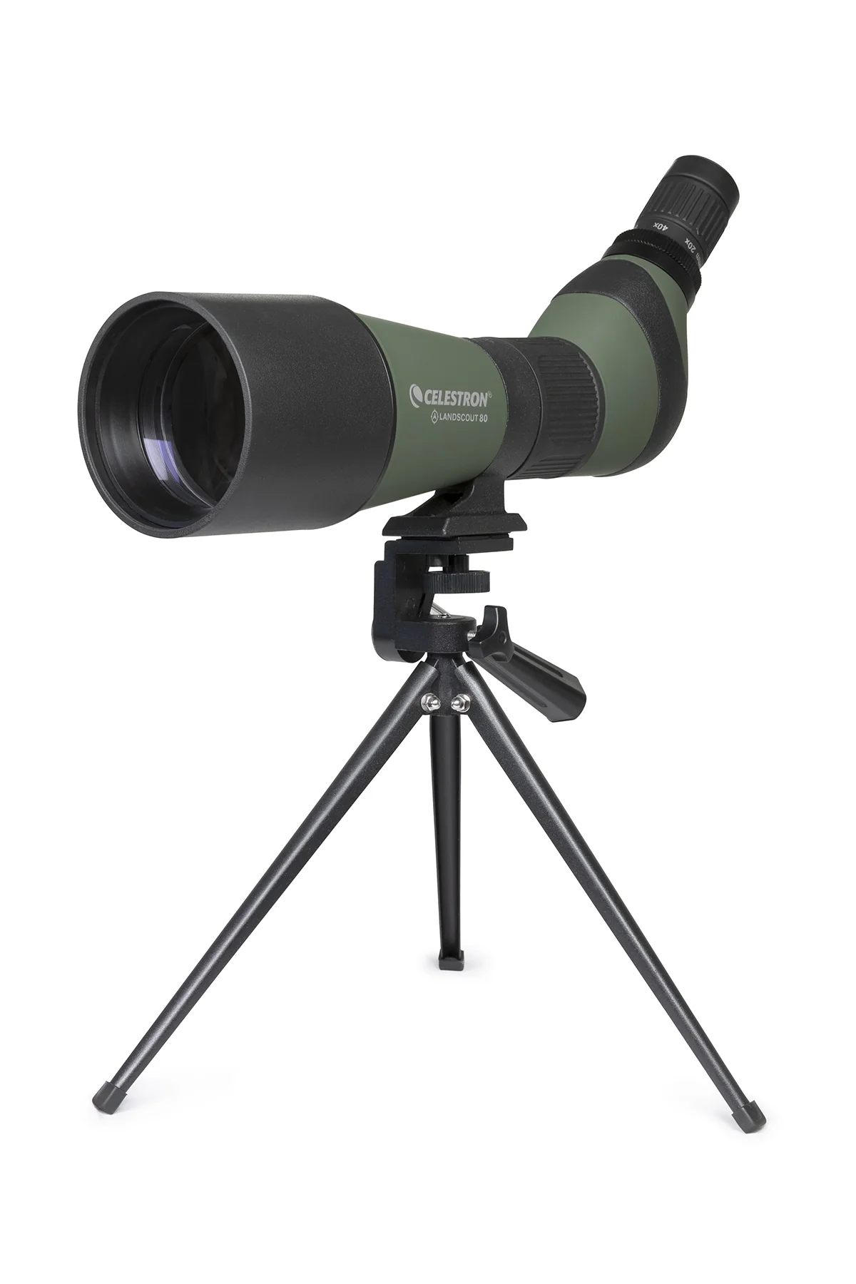 Used - LandScout 20-60x80mm Angled Zoom Spotting Scope with Table-top Tripod and Smartphone Adapter