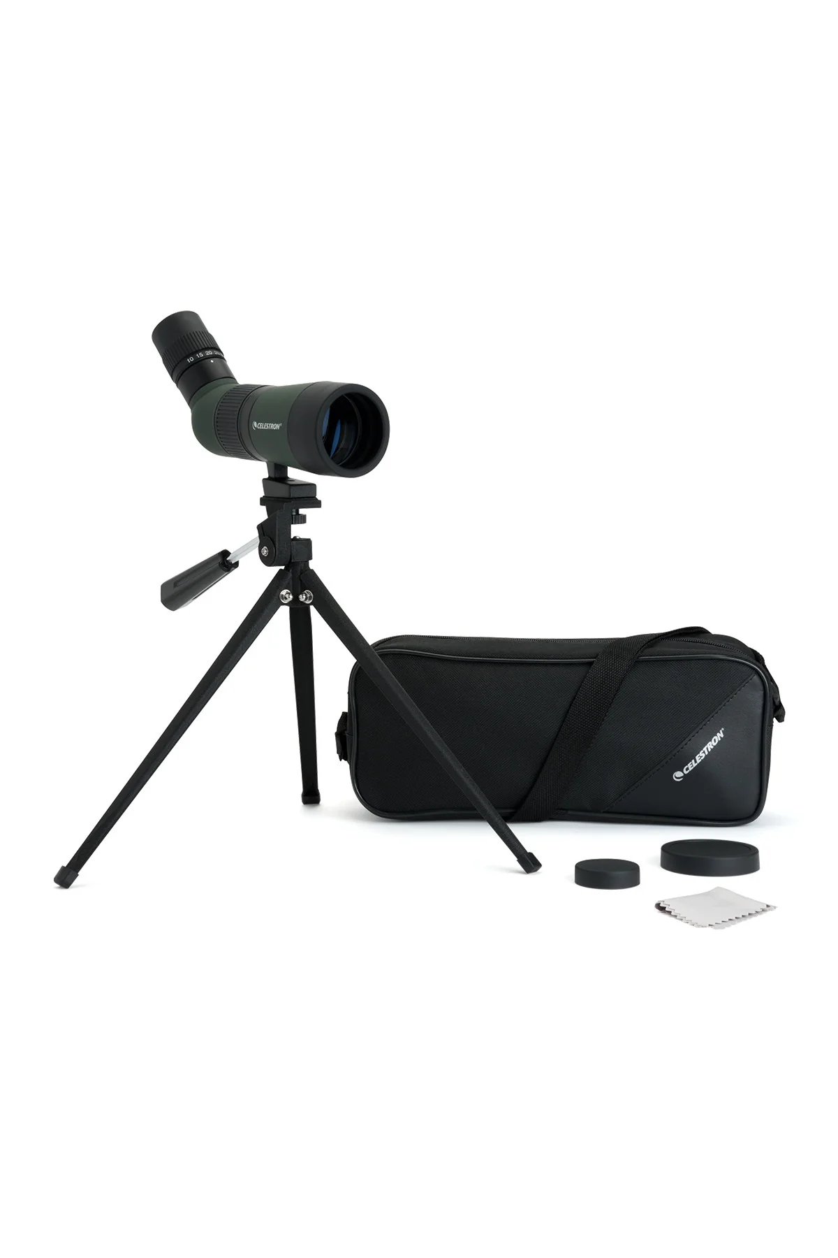 LandScout 10-30x50mm Angled Zoom Spotting Scope with Table-top Tripod