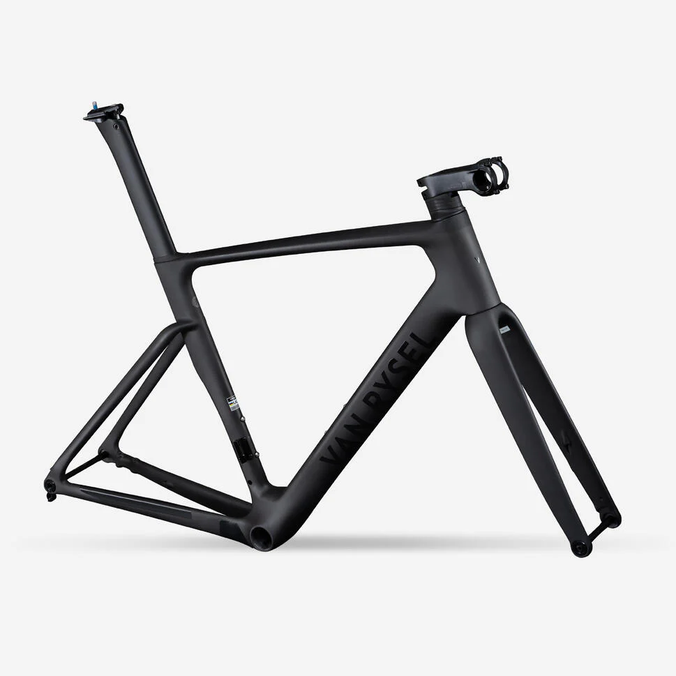 Van Rysel RCR Pro Frame Kit Raw Carbon + Fork + Stem + Seat Post