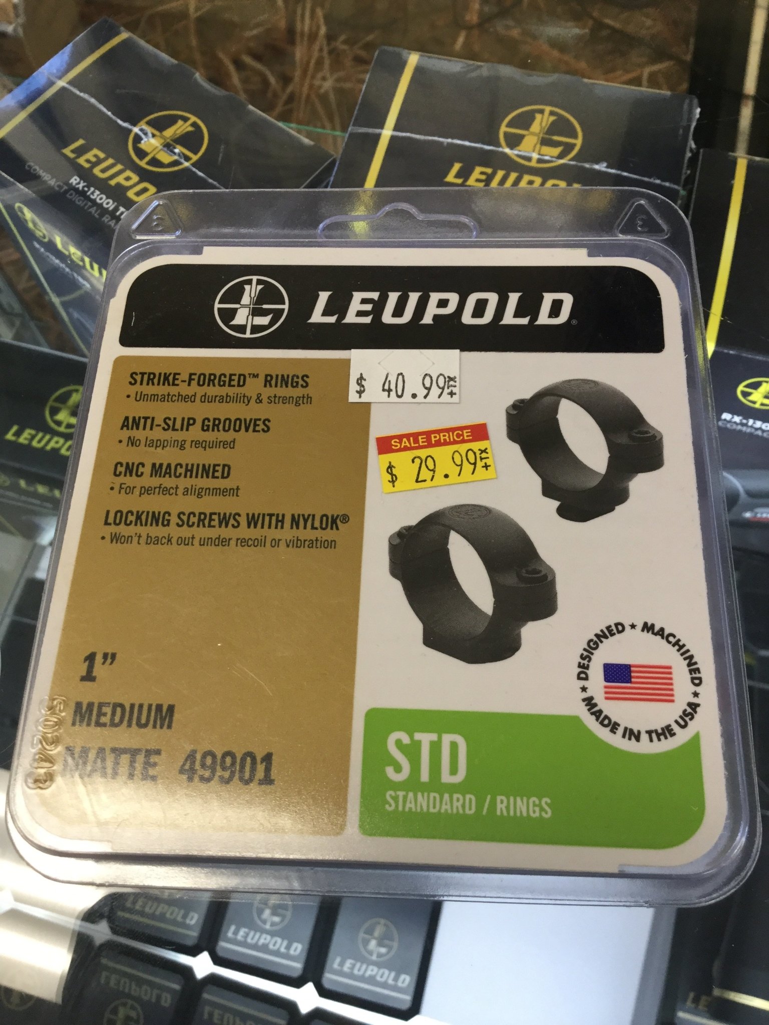 Leupold 49901 Standard Rings 2 Piece 1 Medium Matte Black