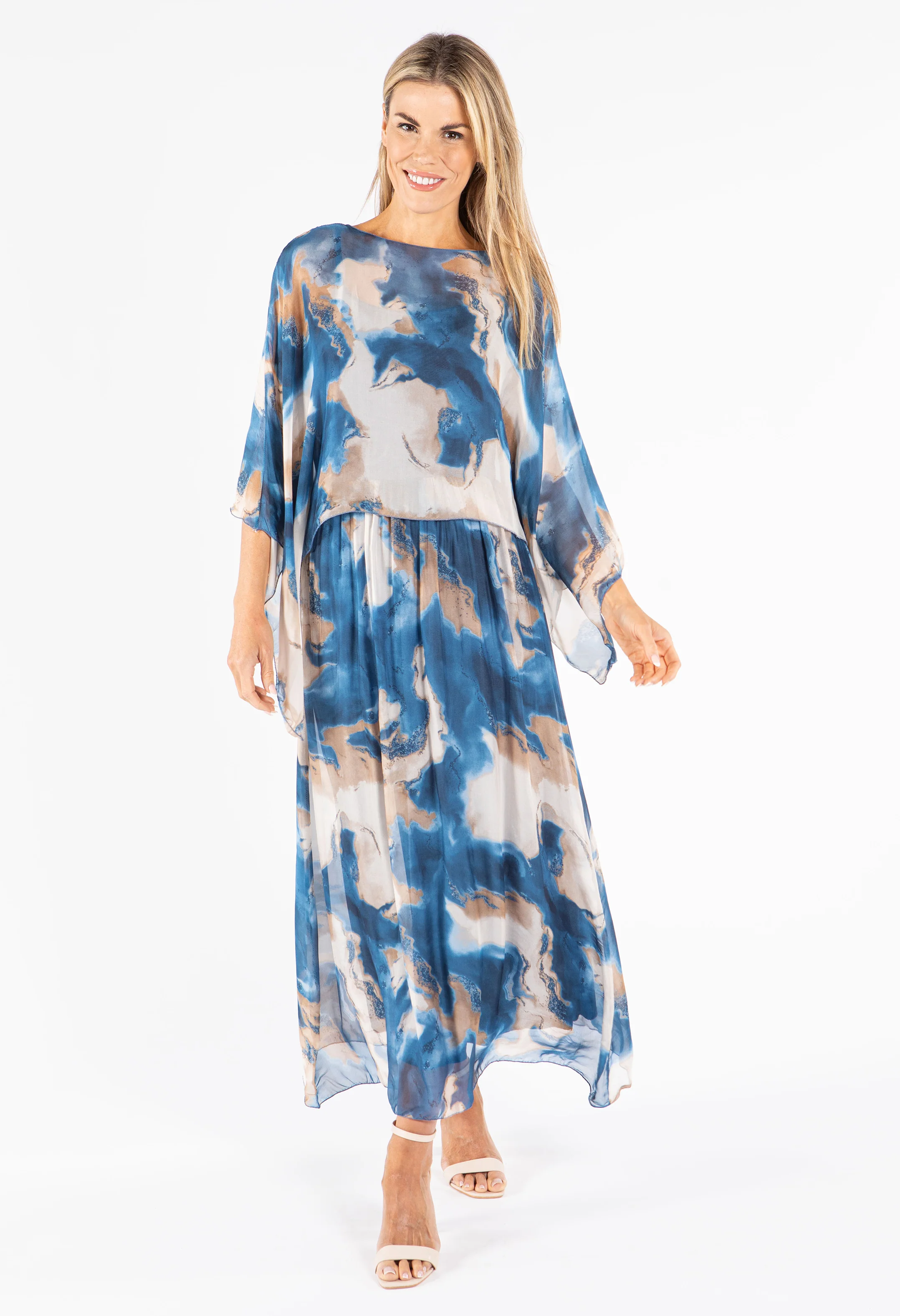 Two Piece Silk Dress