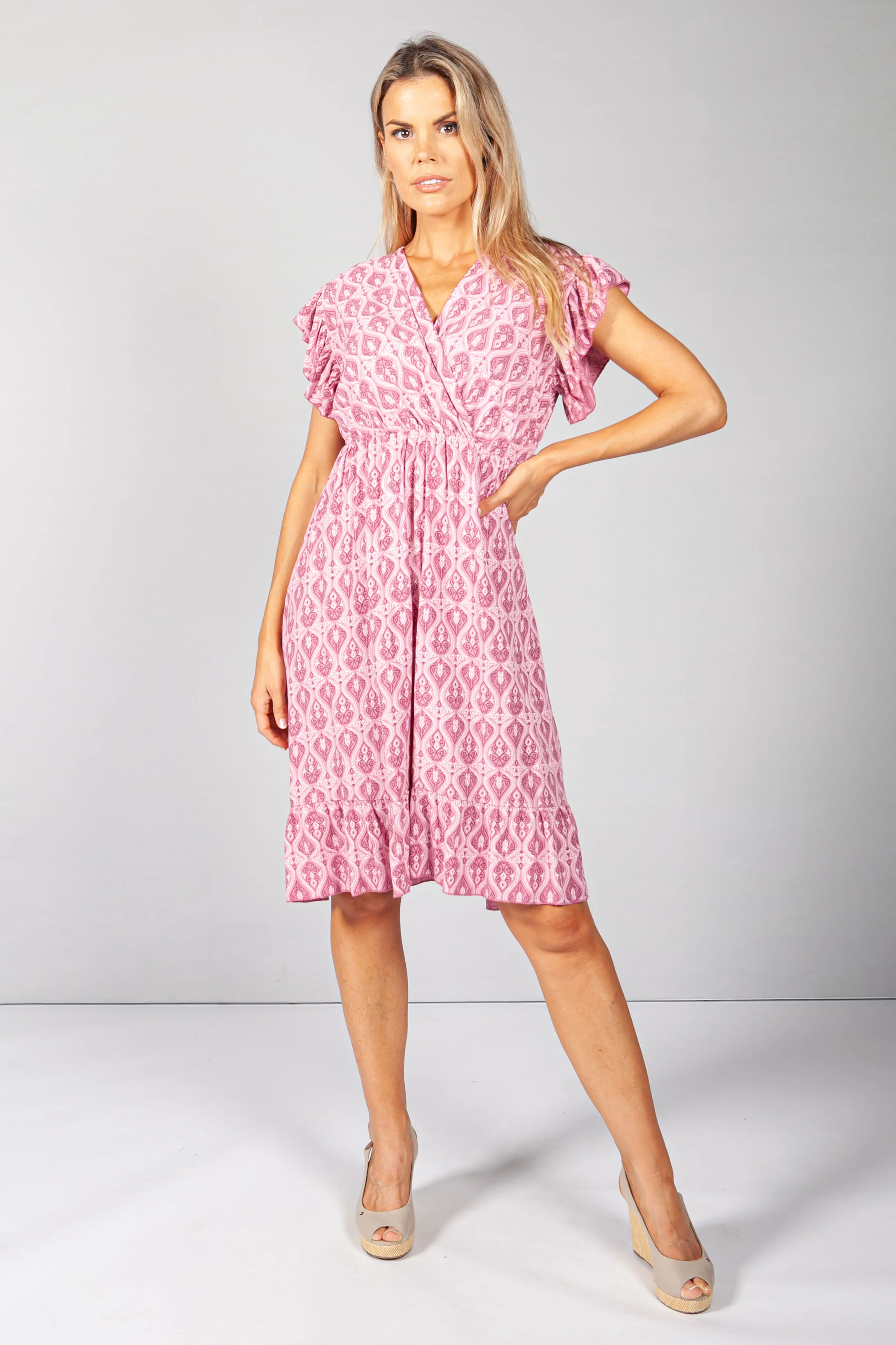 Pretty in Pink Paisley Print Dress
