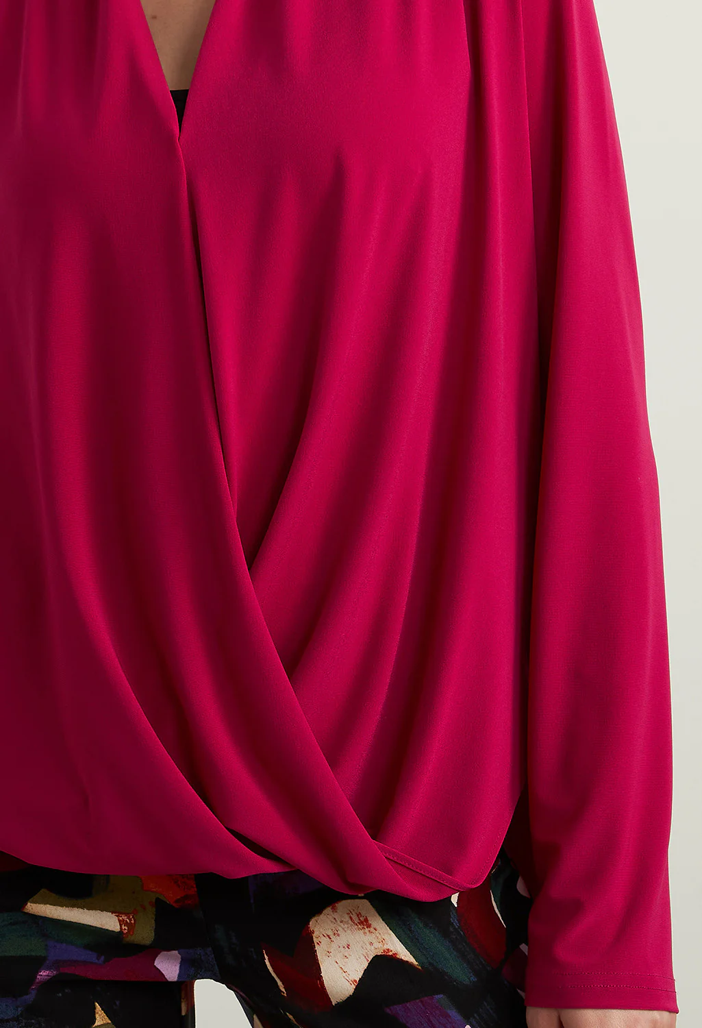 Draped Front Top in Dahlia