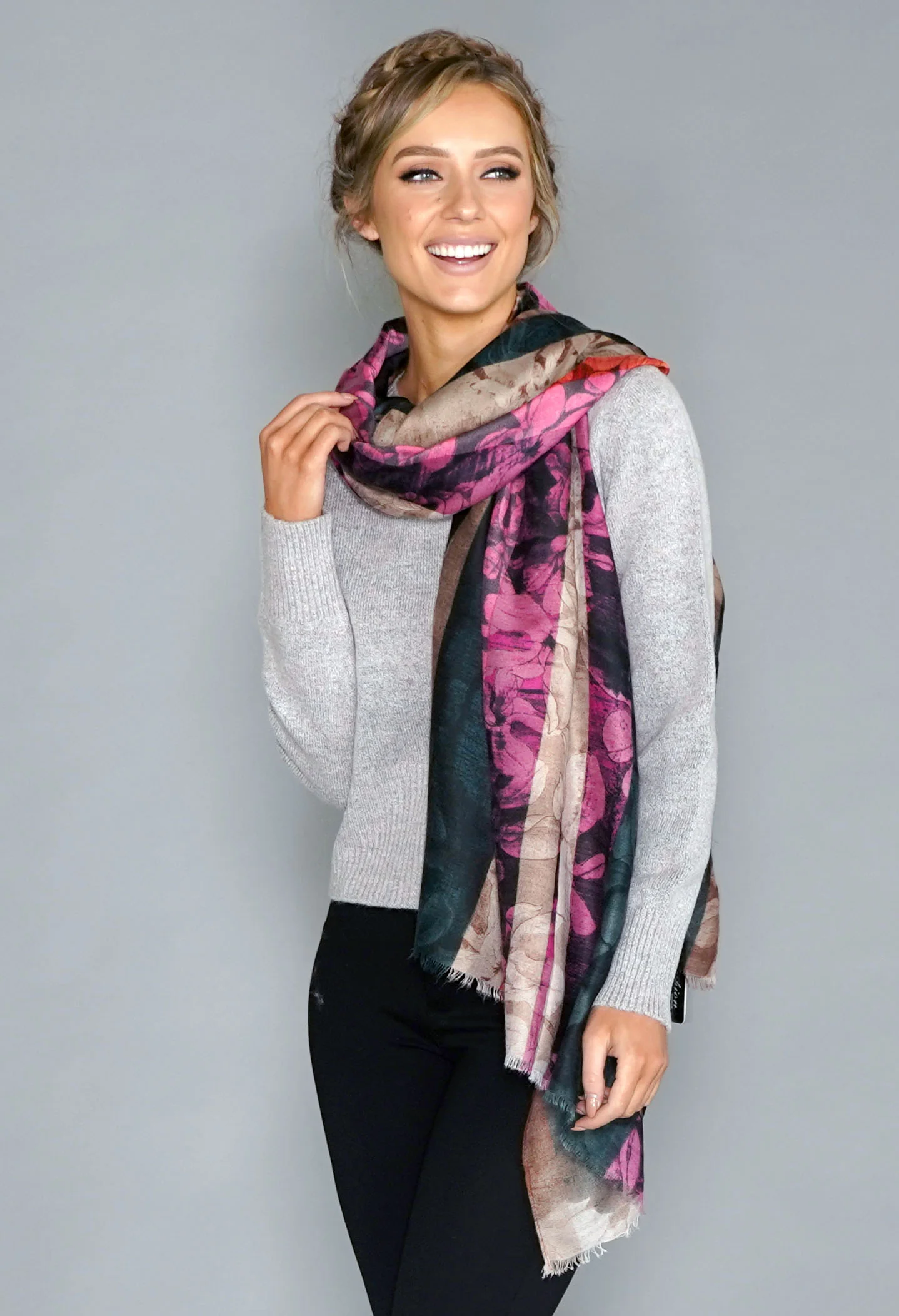 Printed Floral Scarf