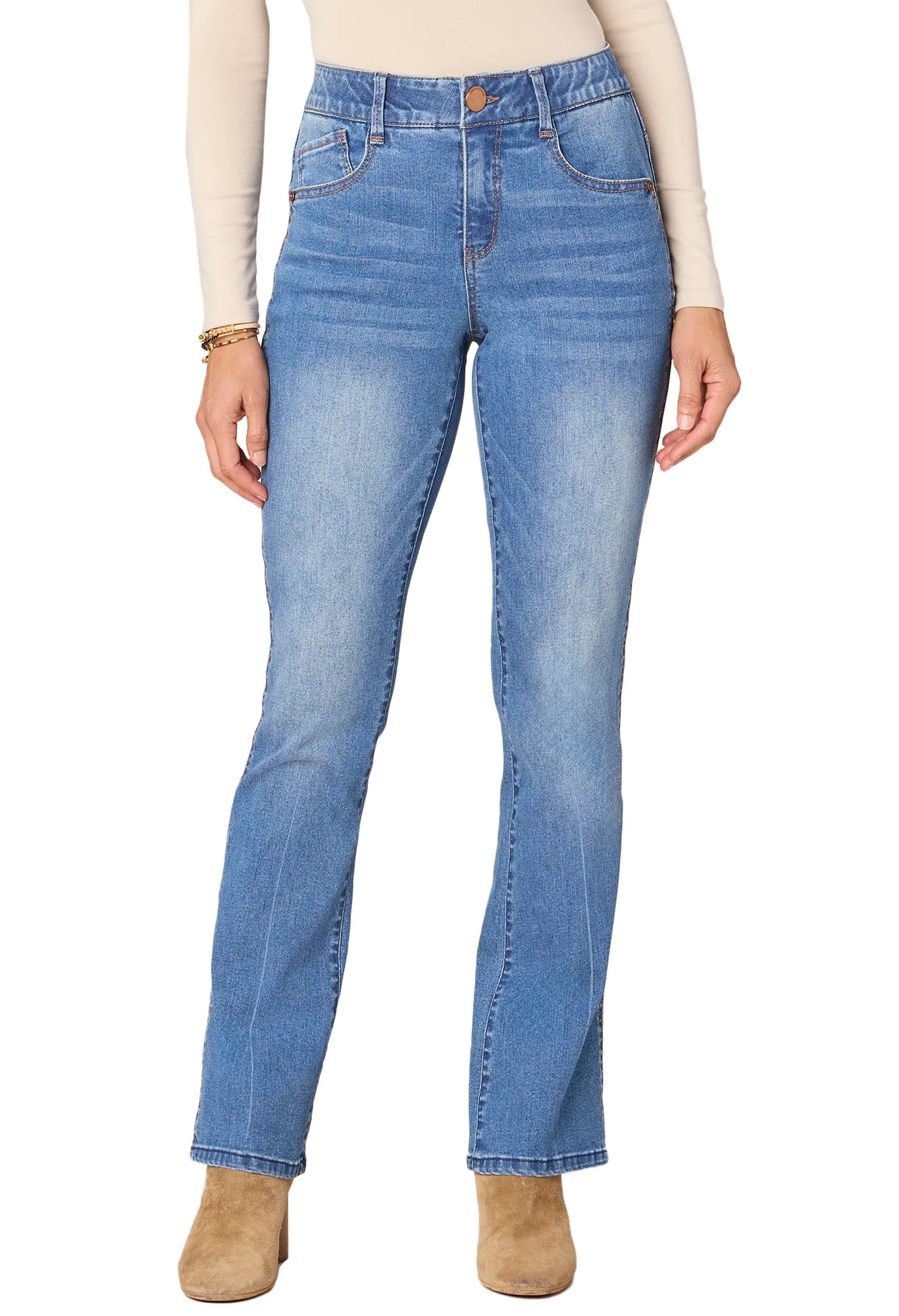 Absolution Mid-Rise Double Side Seam Itty Bitty Boot Jeans