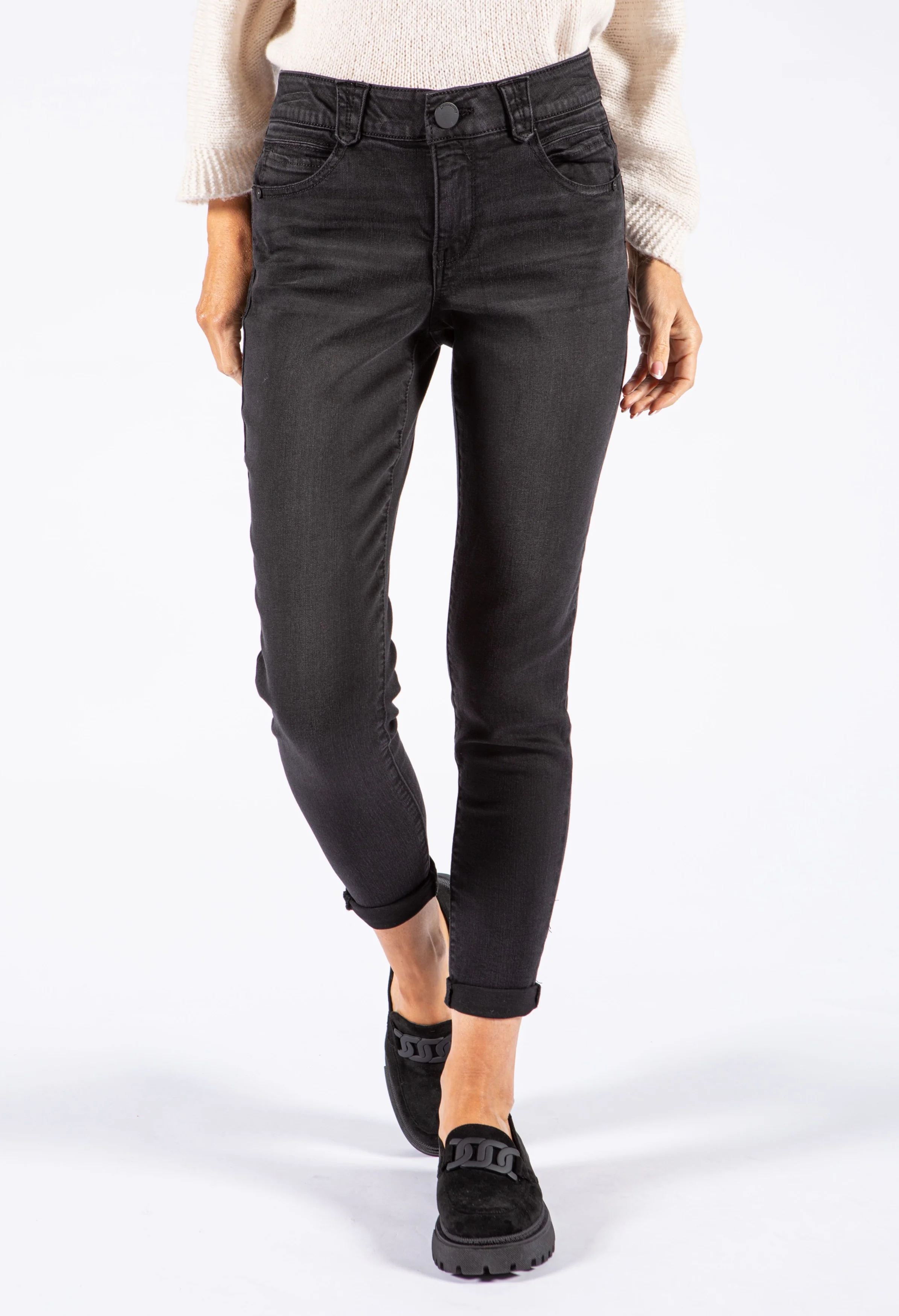Absolution® Black Ankle Skimmer