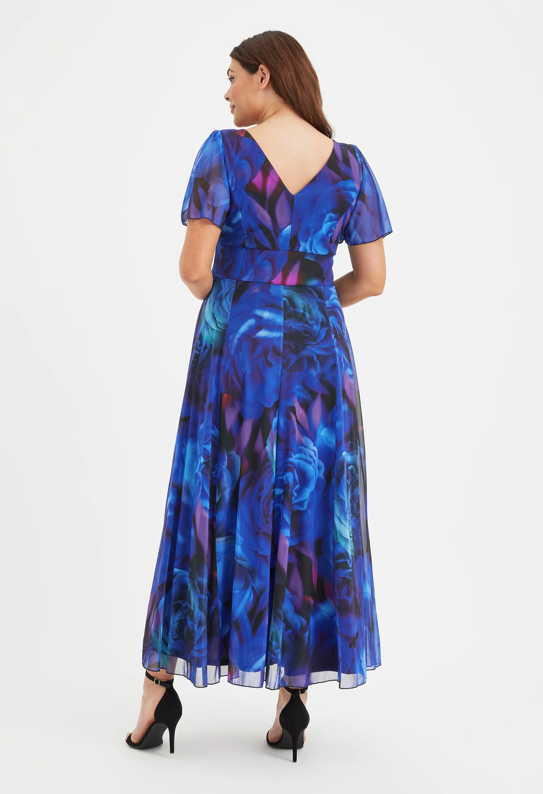 Isabelle Curve+ Angel Sleeve Maxi Dress